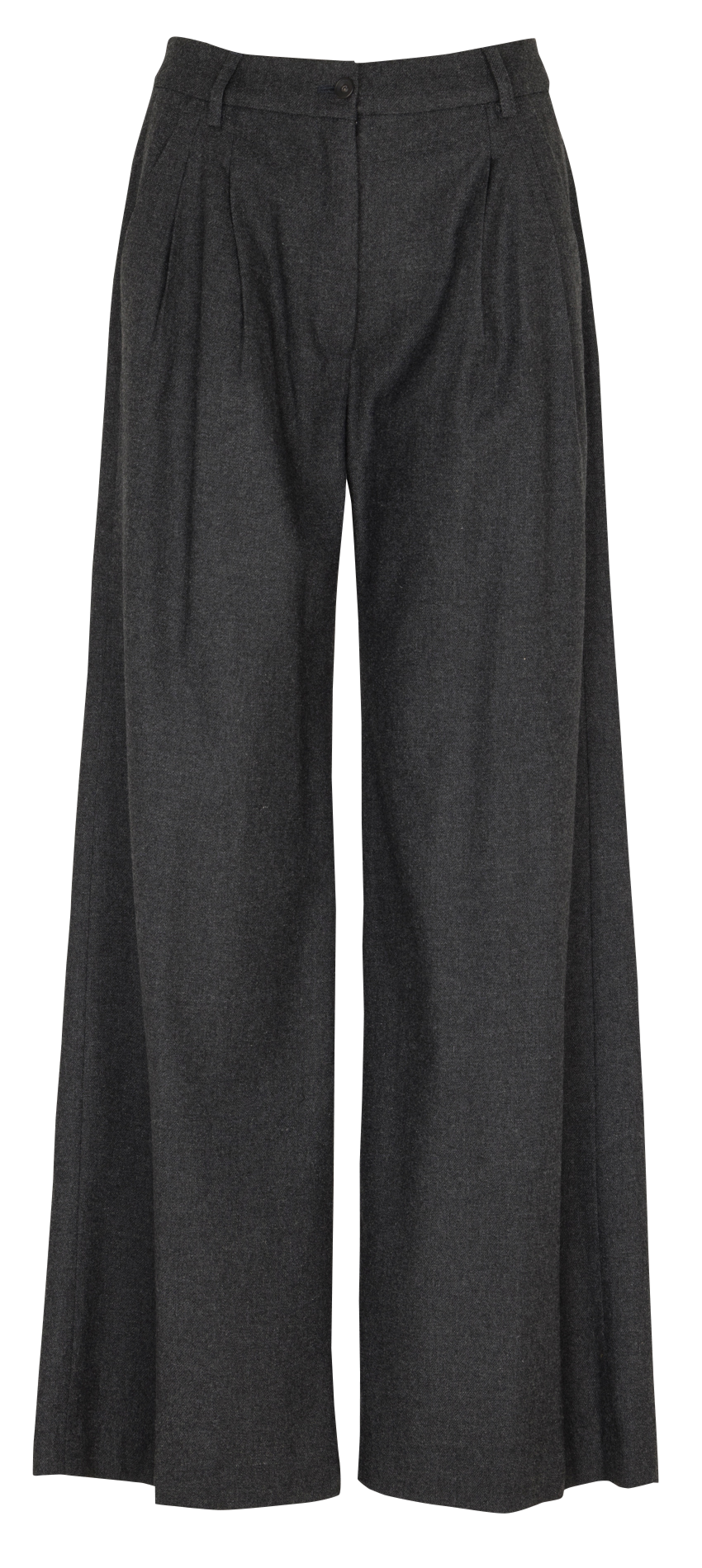 Pantalon large en laine mélangée DIEGA Gris