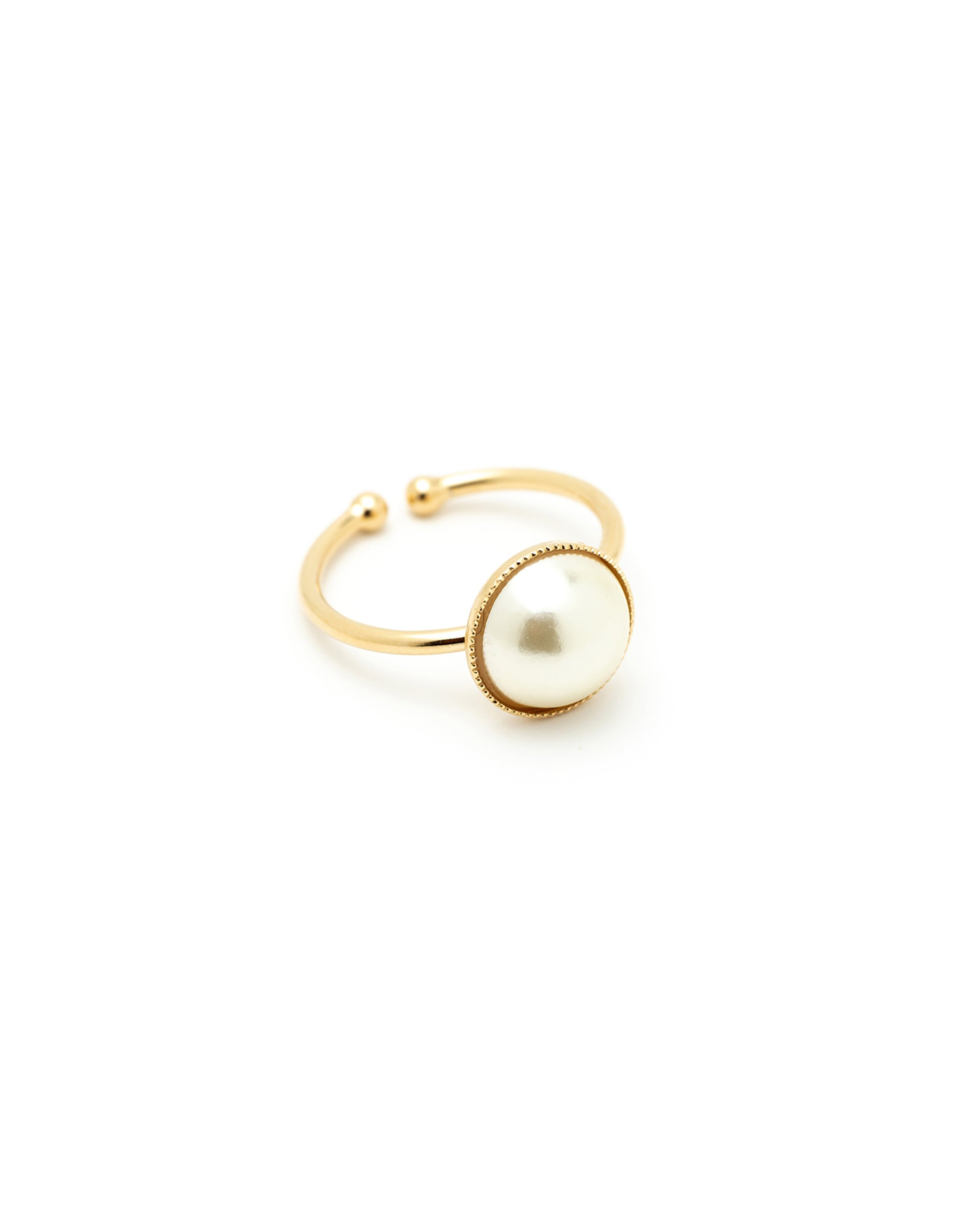 Gold-plated pearl ring MONSIEUR SIMONE Golden