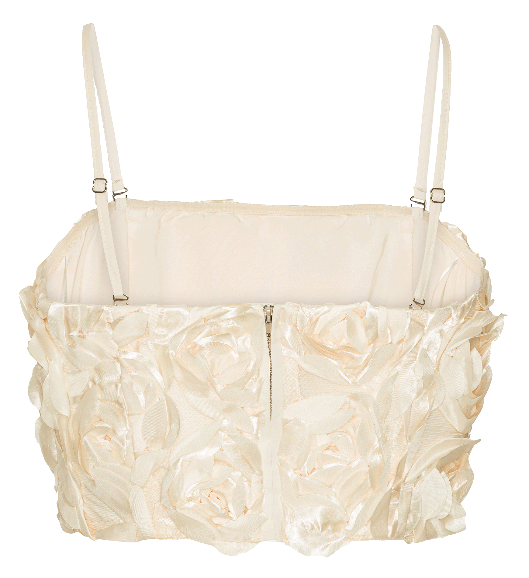 Floral print crop top ROTATE White