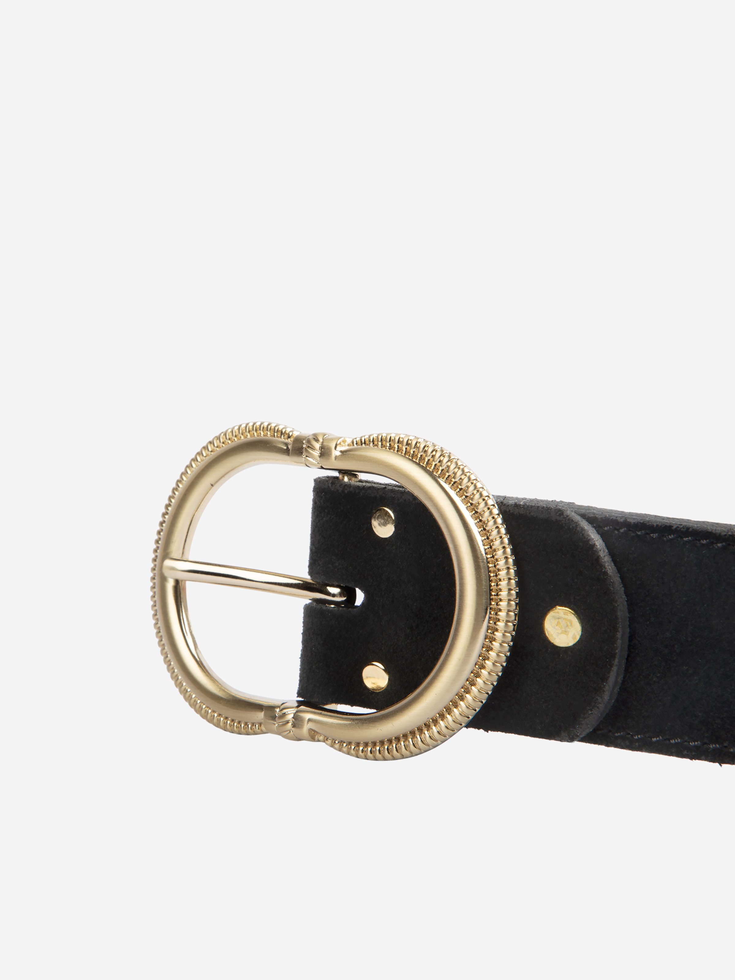 Ceinture honfleur cuir daim JULES & JENN Noir