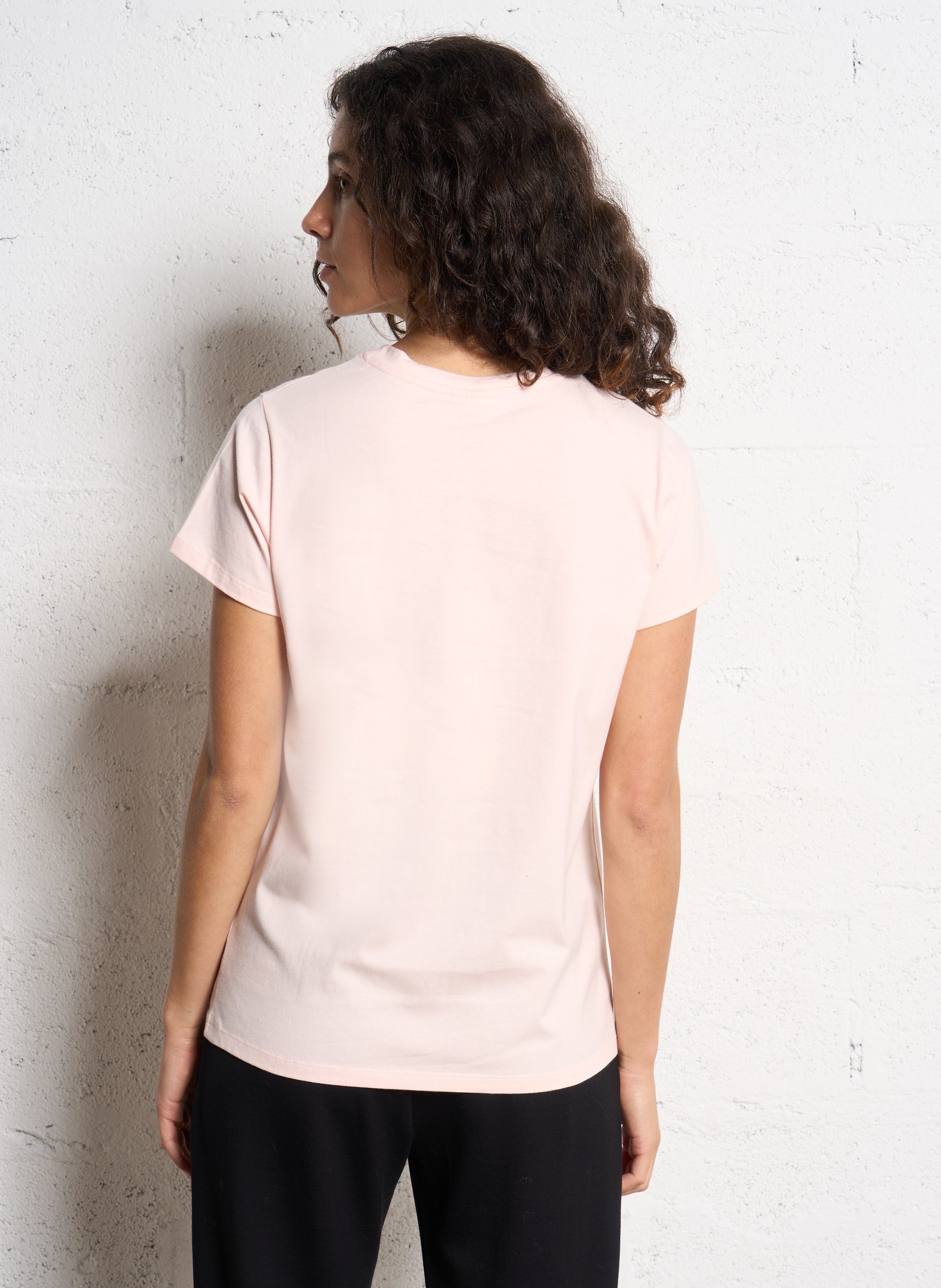 Round-neck organic cotton T-shirt REPETTO Pink
