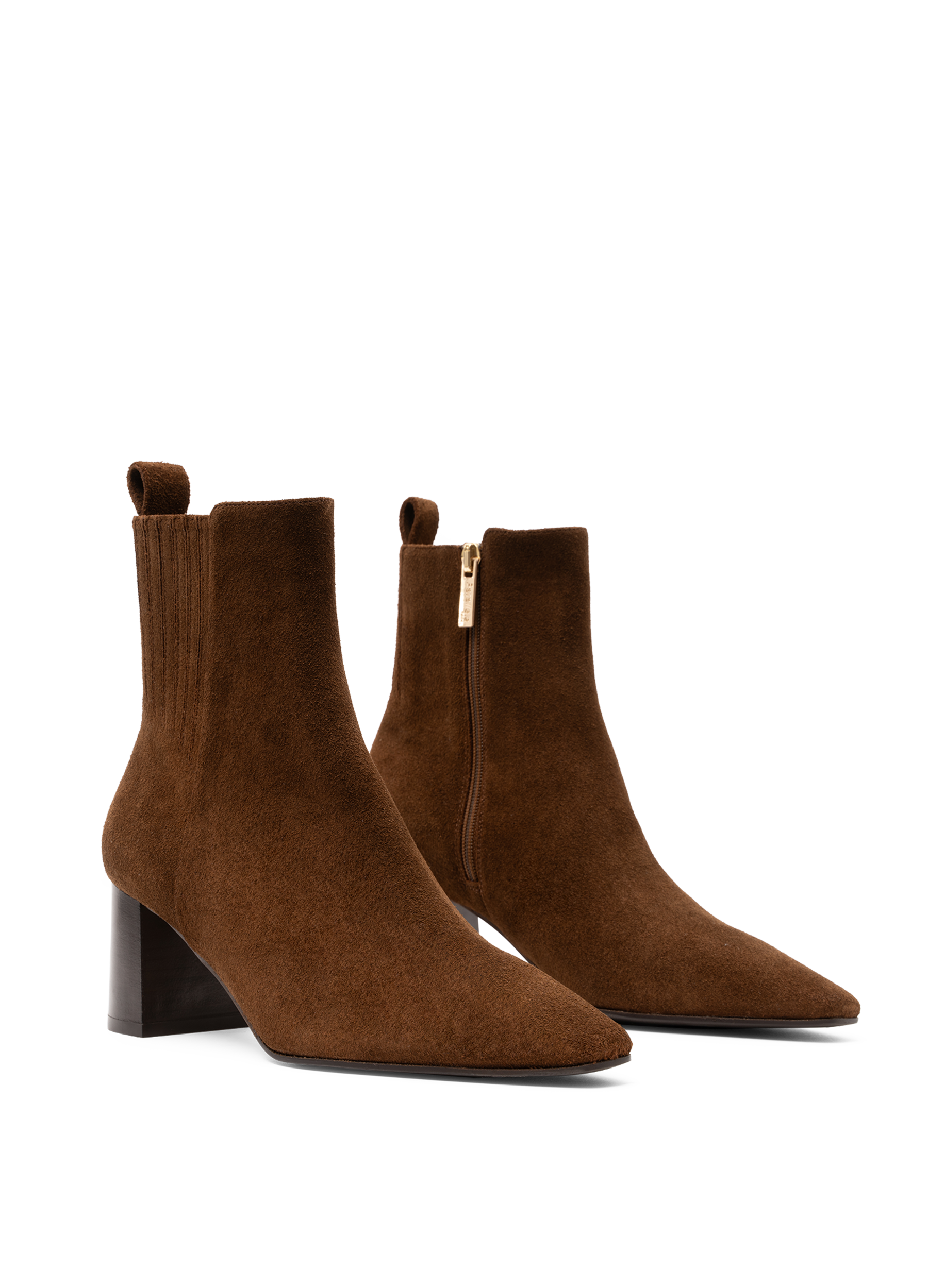 Cognac calf leather ankle boots PARALLELE PARIS Brown