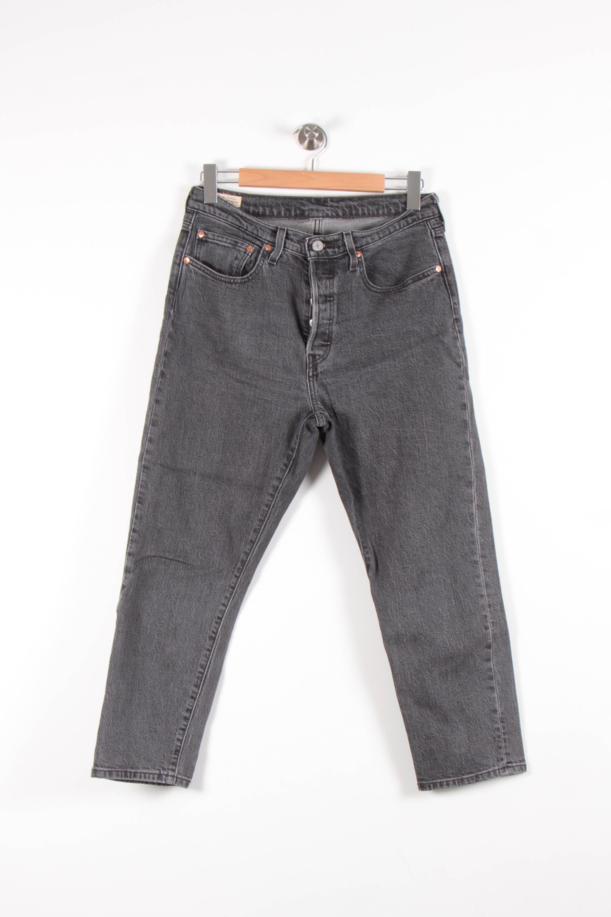 Cropped slim jeans with studs LEVI'S - Seconde main Grey
