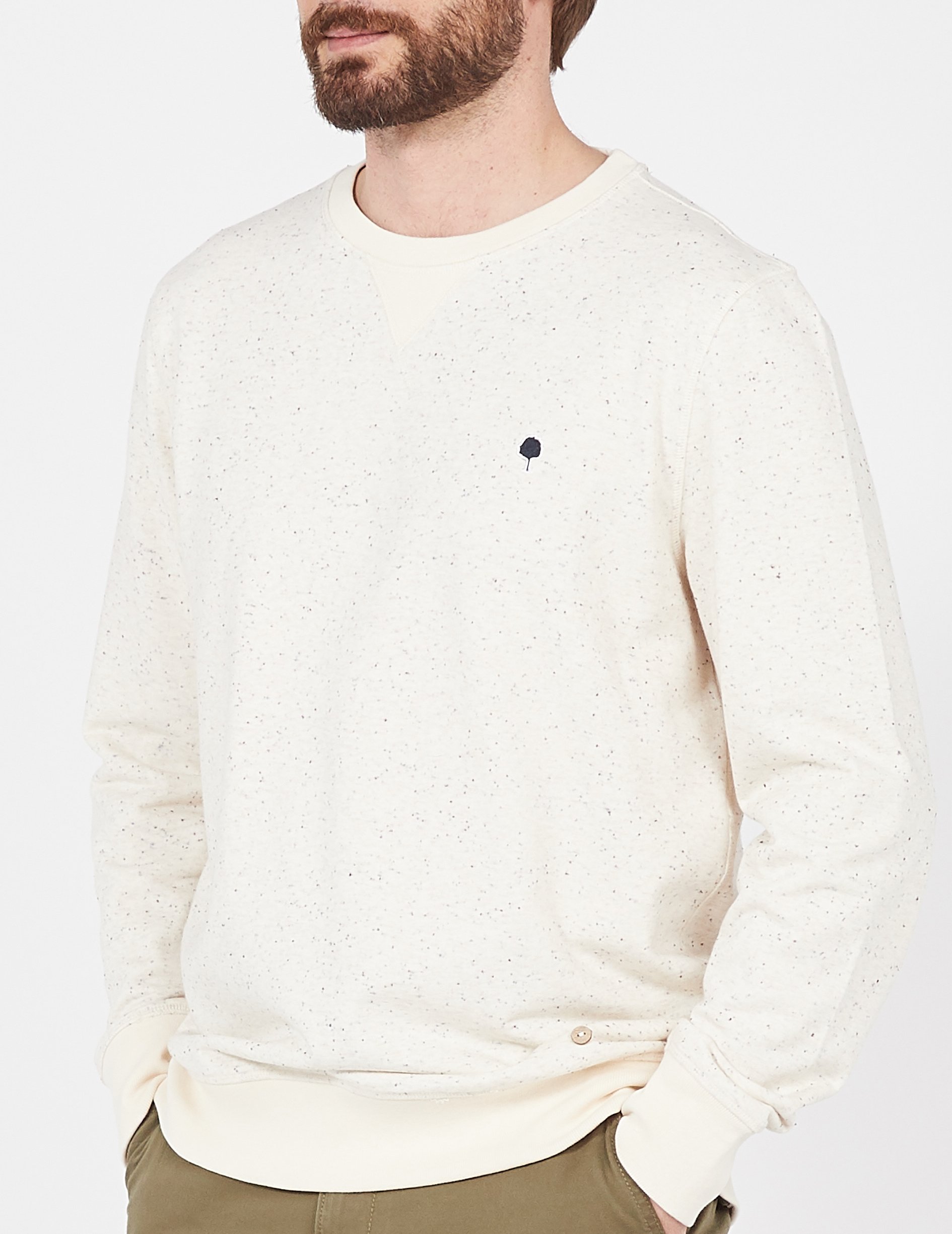 Rundhals-Sweatshirt aus Baumwoll-Mix, Regular Fit FAGUO Beige