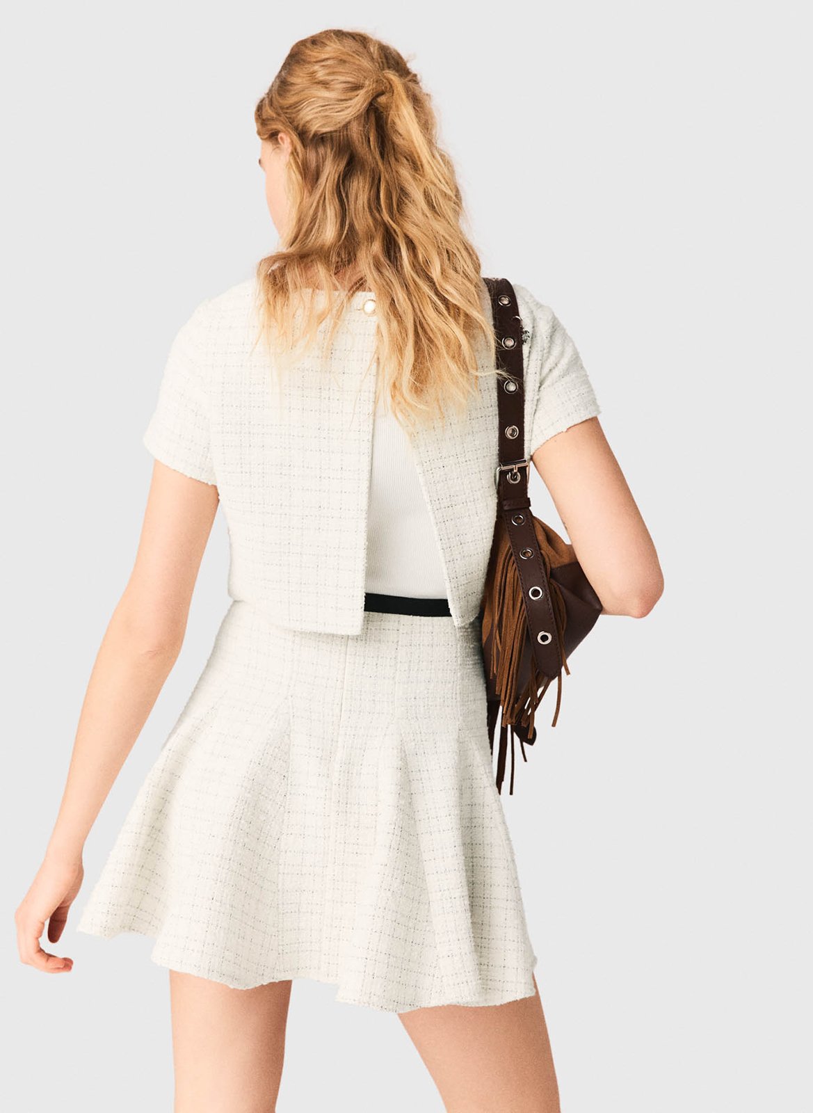 Robe 2-en-1 en tweed  MAJE Beige