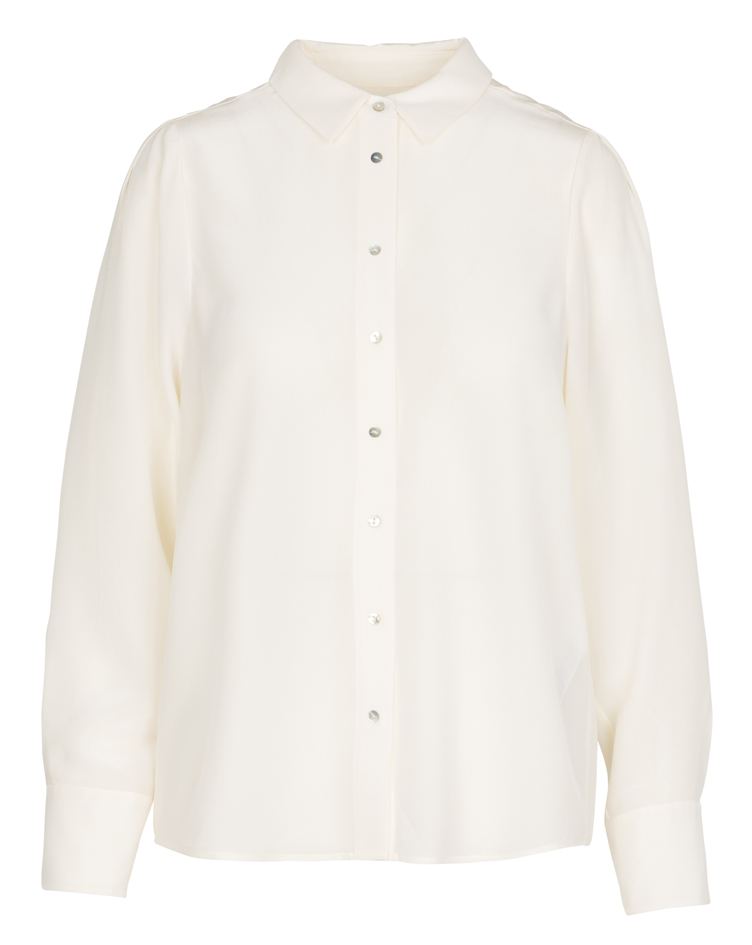 Straight-cut silk shirt with classic collar MAISON 123