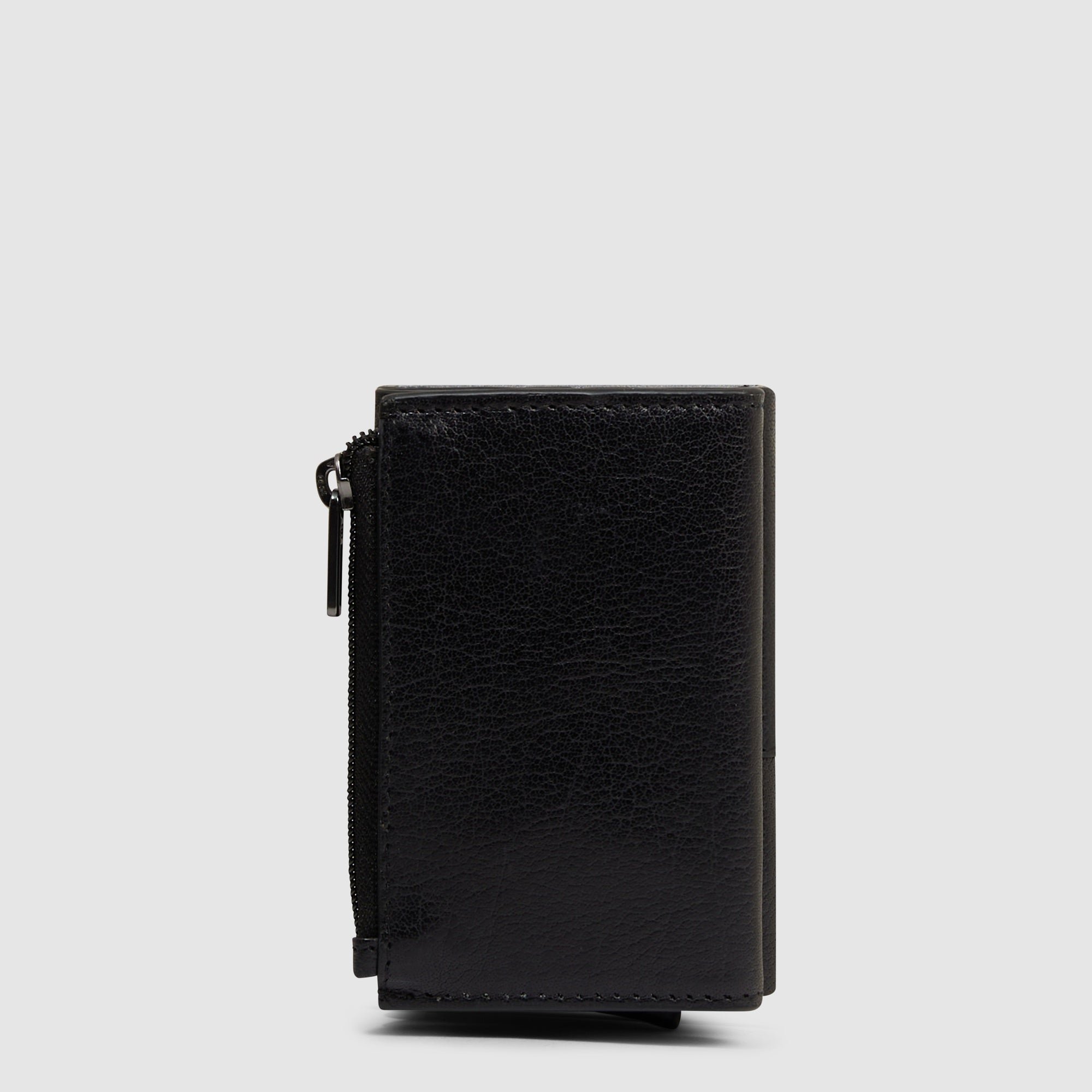 Compact wallet with pop-up card holder, coin pocket, and RFID protection Black