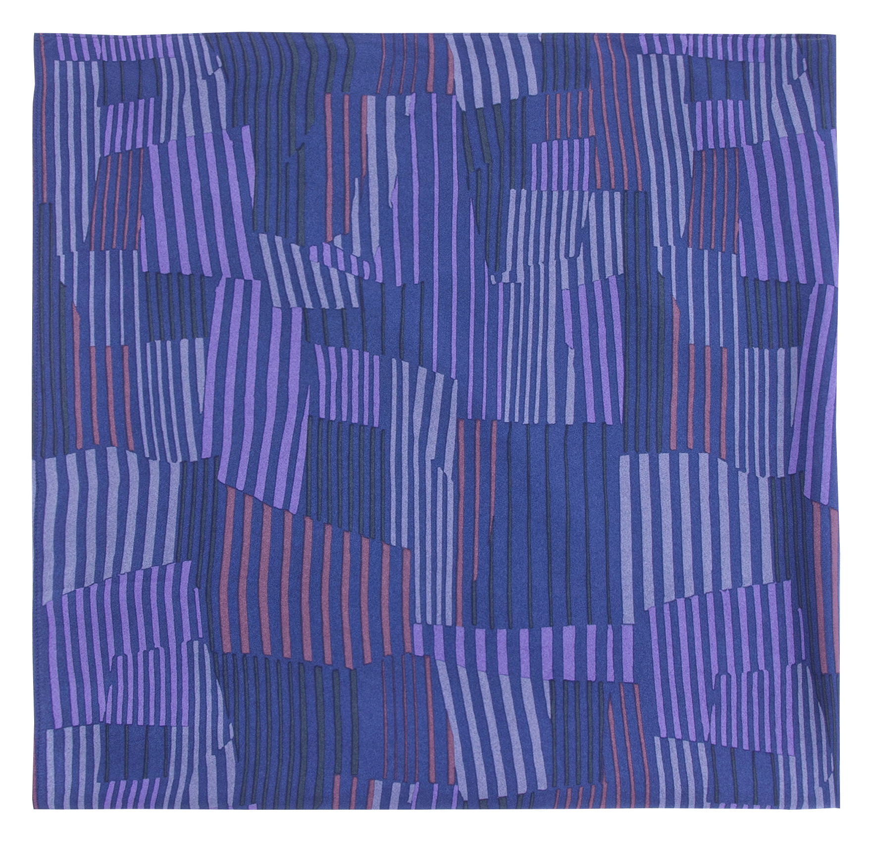 Exclusieve, vierkante foulard van crêpe met print SESSUN Blauw