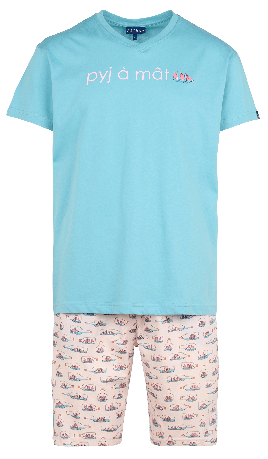 Pyjama van biokatoen met print ARTHUR Beige