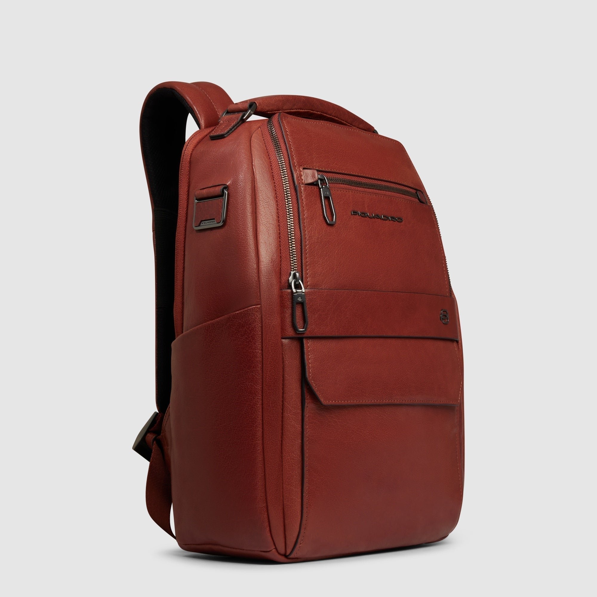 Personalized 13" laptop backpack for men PIQUADRO Orange