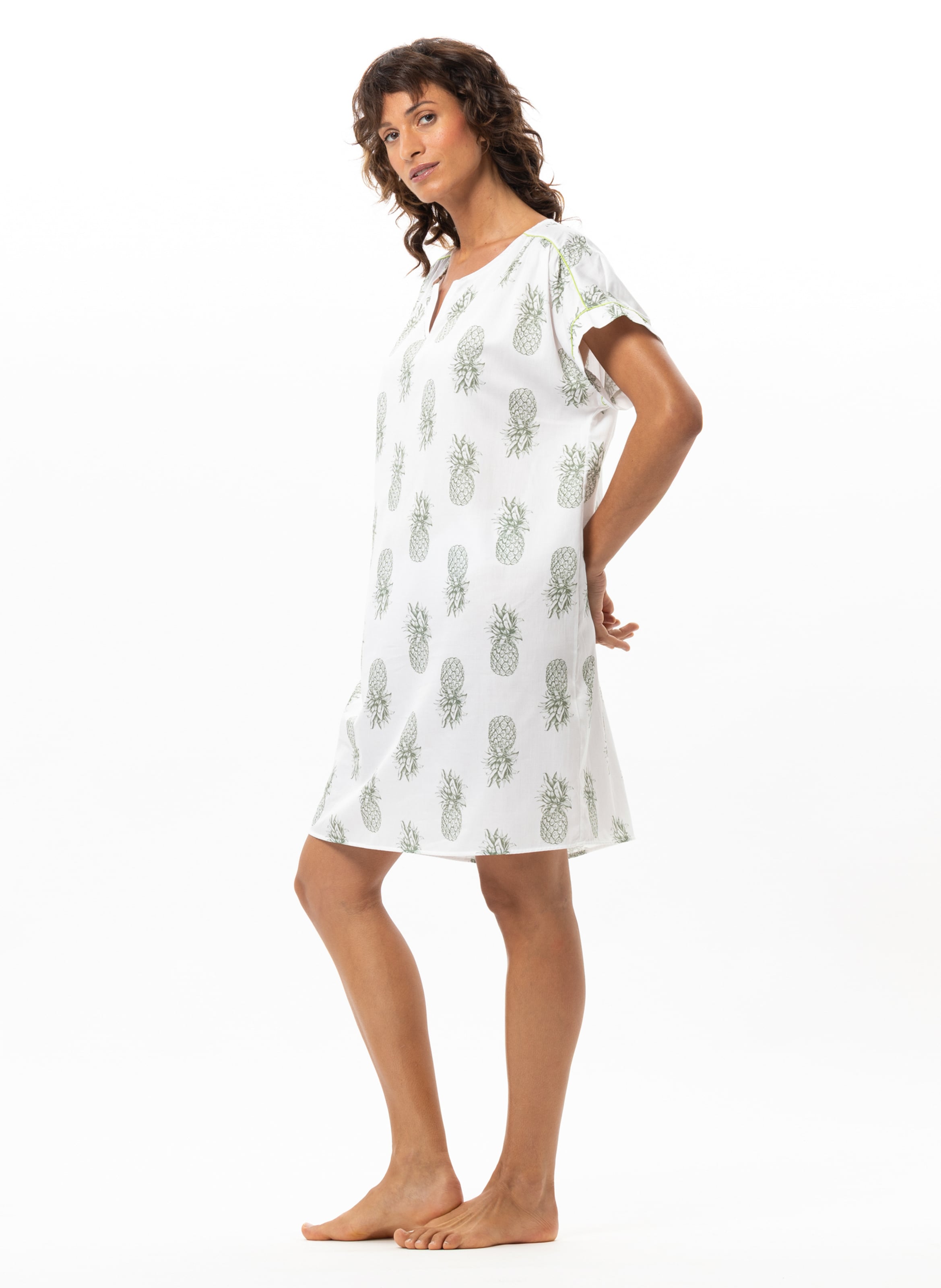 Chemise de nuit en coton LE CHAT Multicolore