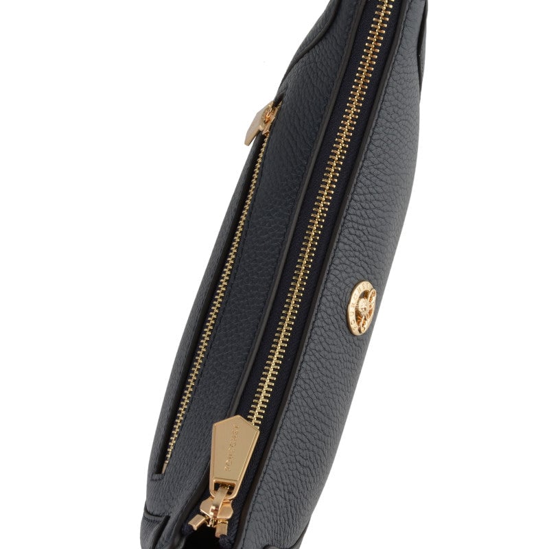 Calfskin leather shoulder bag Blue