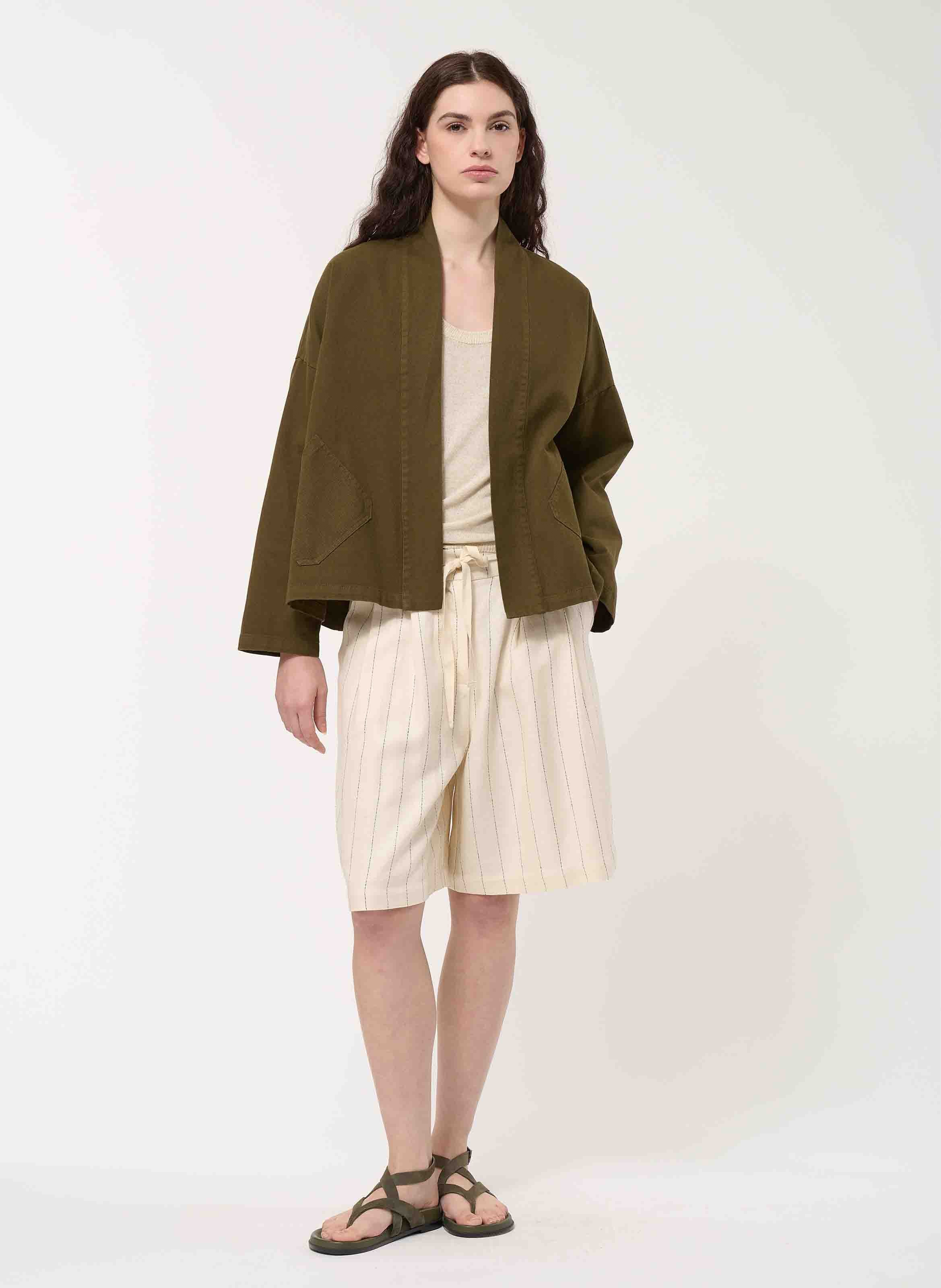 Oversized cotton jacket HUMILITY Green