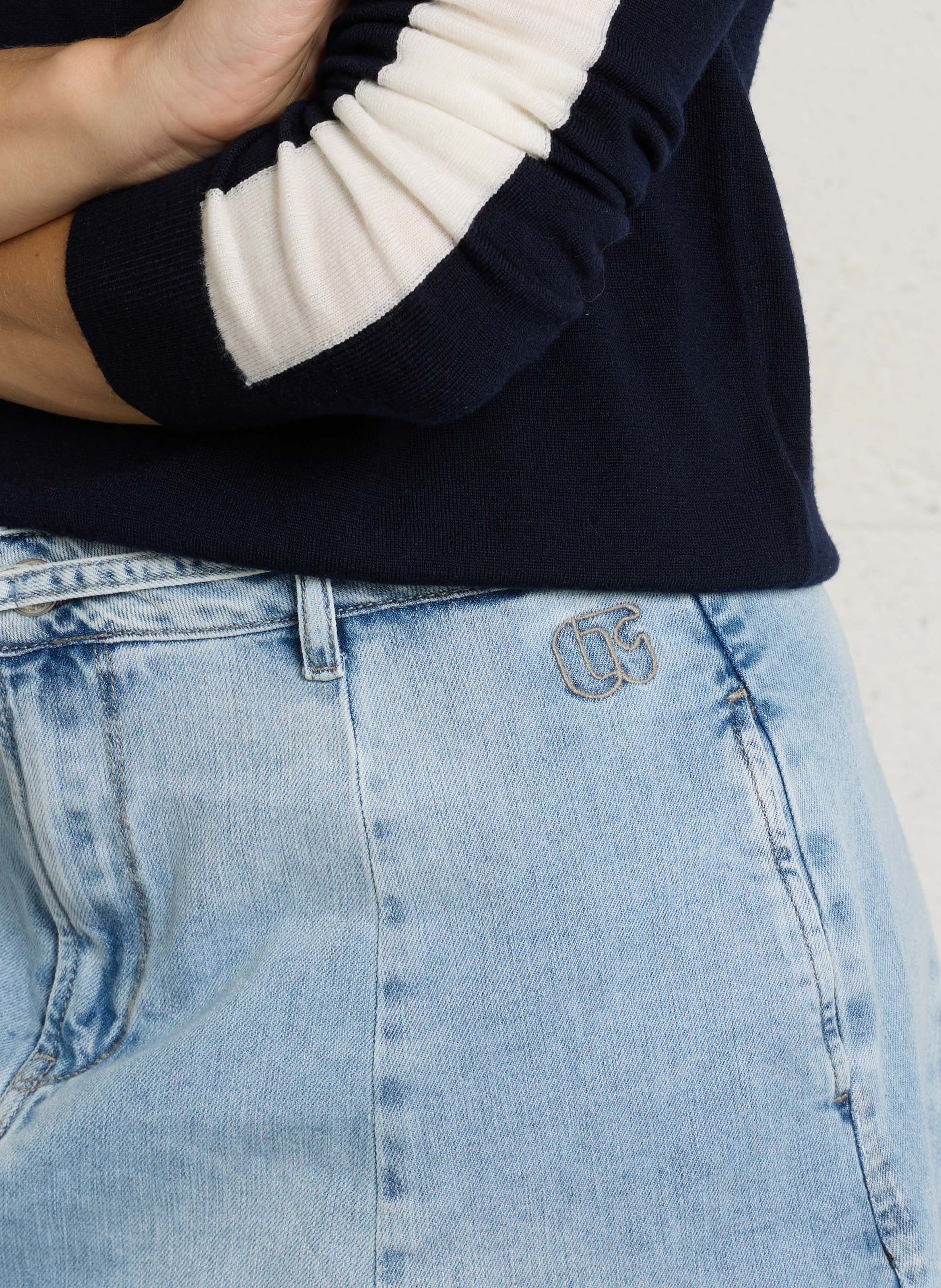 Ausgestellter Baumwollrock LE TEMPS DES CERISES Blau