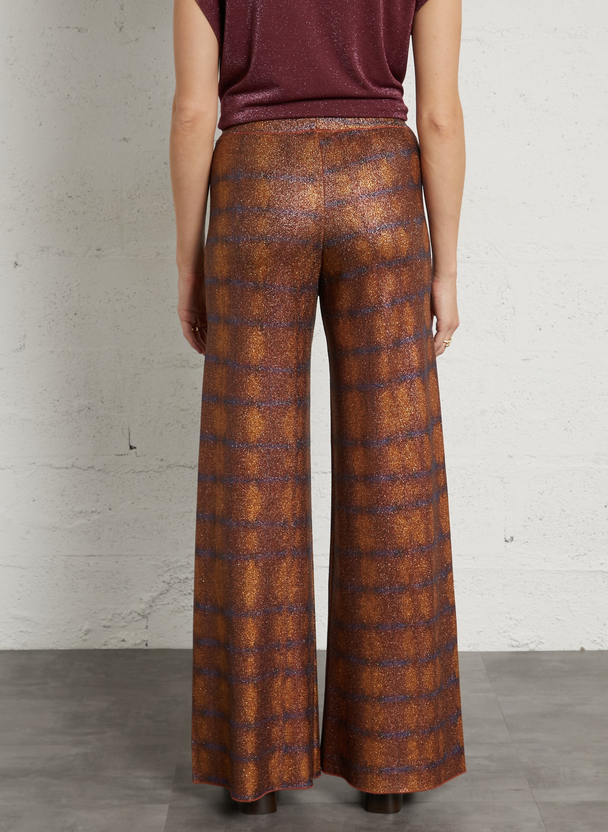 Pantalon droit imprimé MOMONI Marron