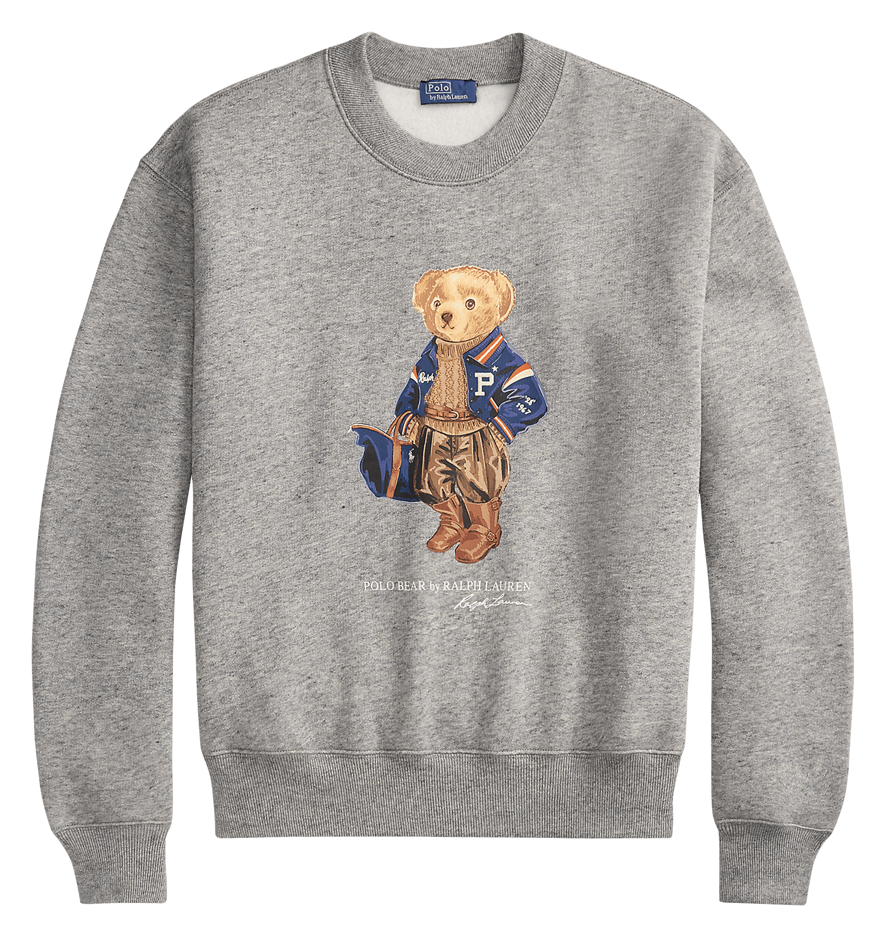 Rundhals-Sweatshirt mit Siebdruck POLO RALPH LAUREN Grau