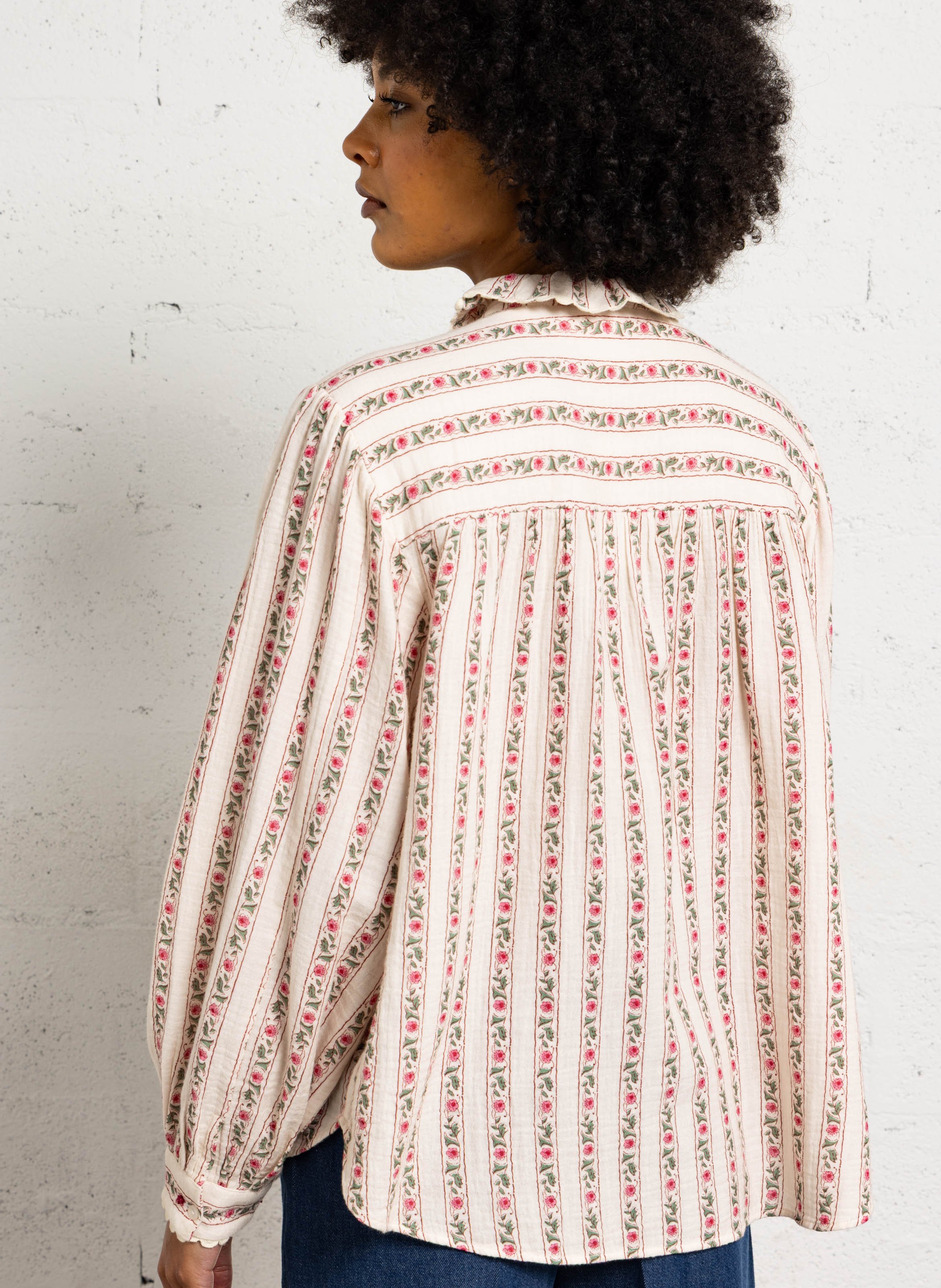 Bluse mit Blumenmuster LOUISE MISHA Beige