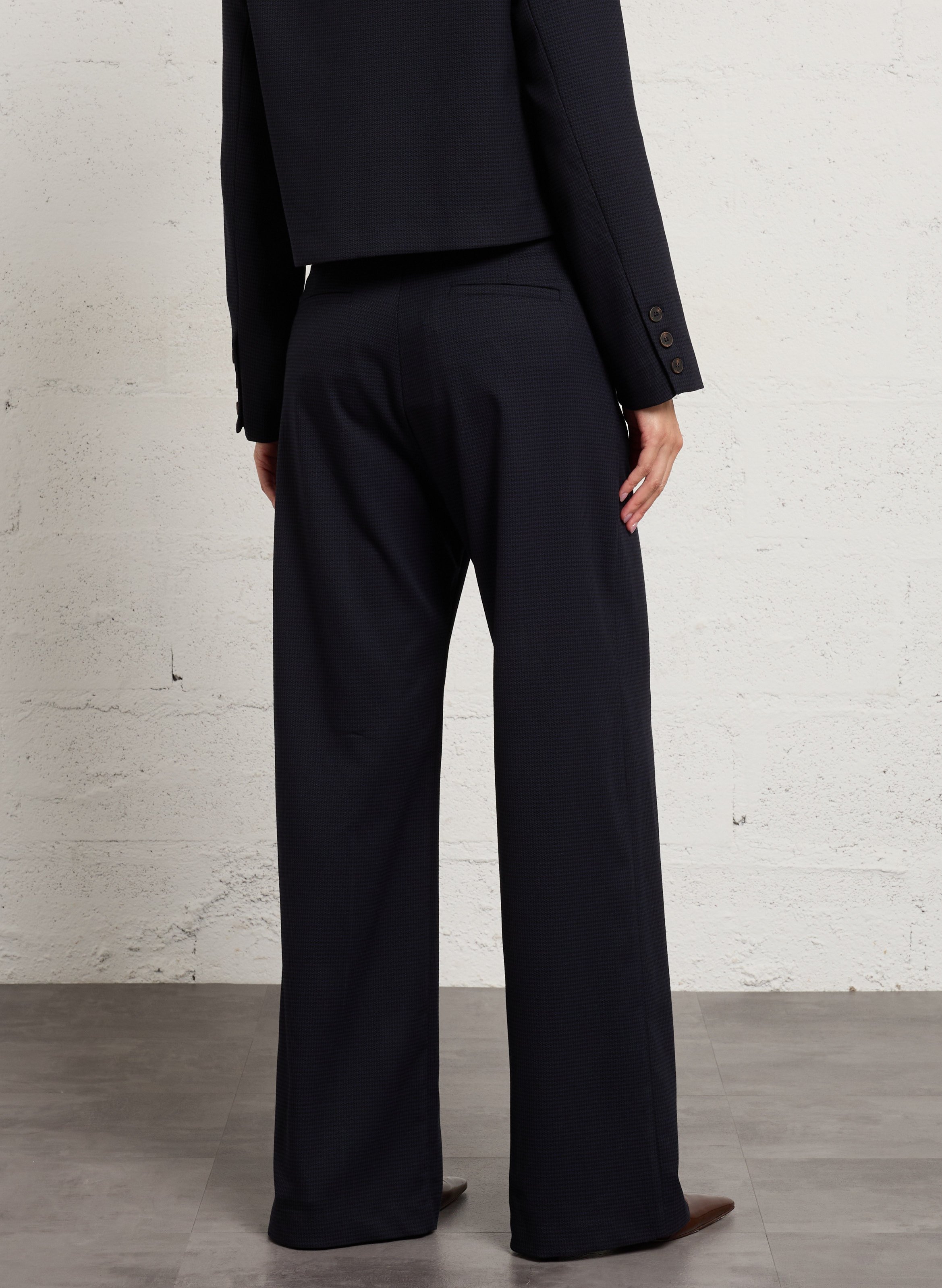 Azawood high-waisted wide-leg trousers SUNCOO Blue