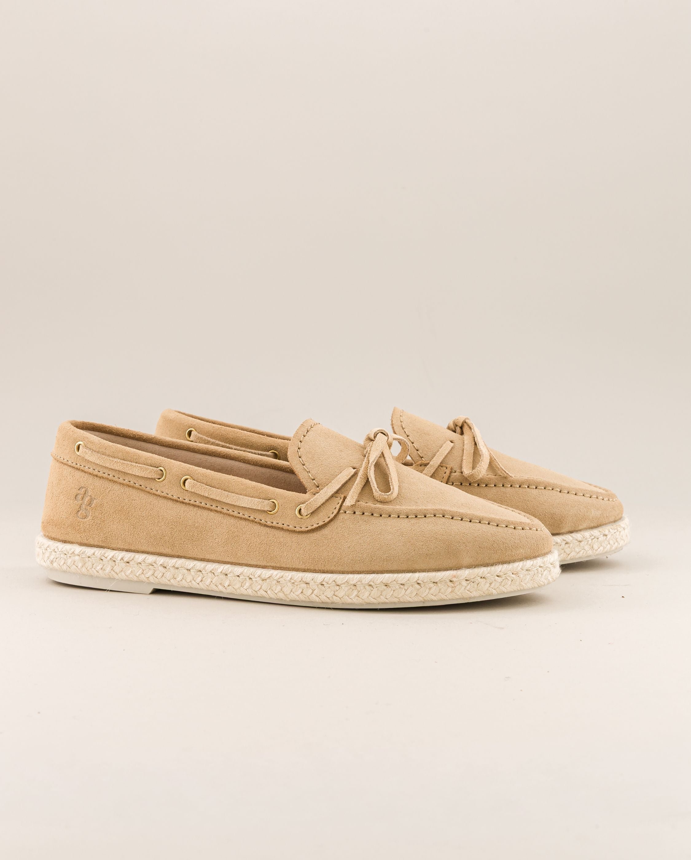 Betty women's beige leather boat moccasin ANGARDE Beige
