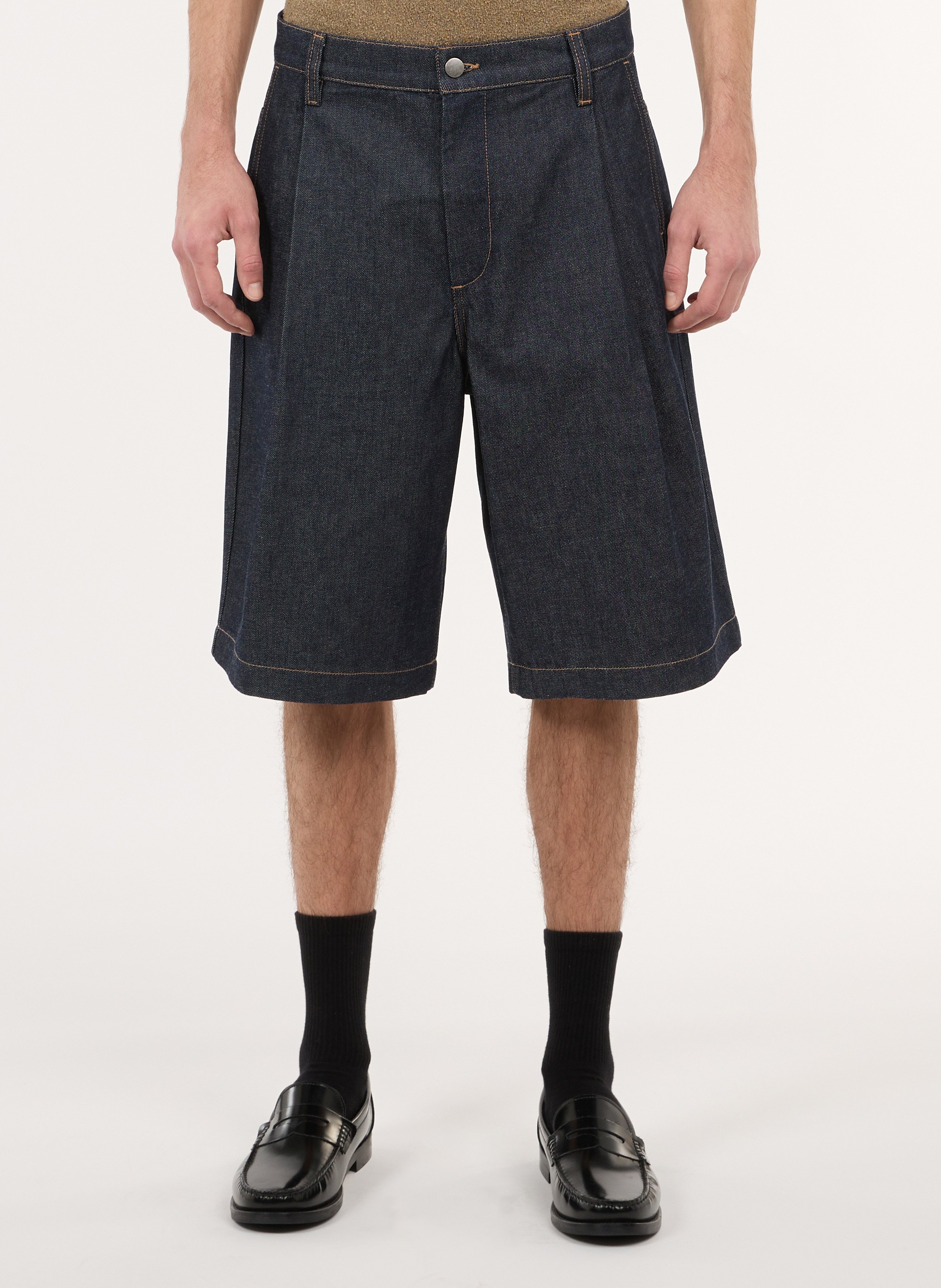 Baumwoll-Bermudas SAISON 1865 Blau