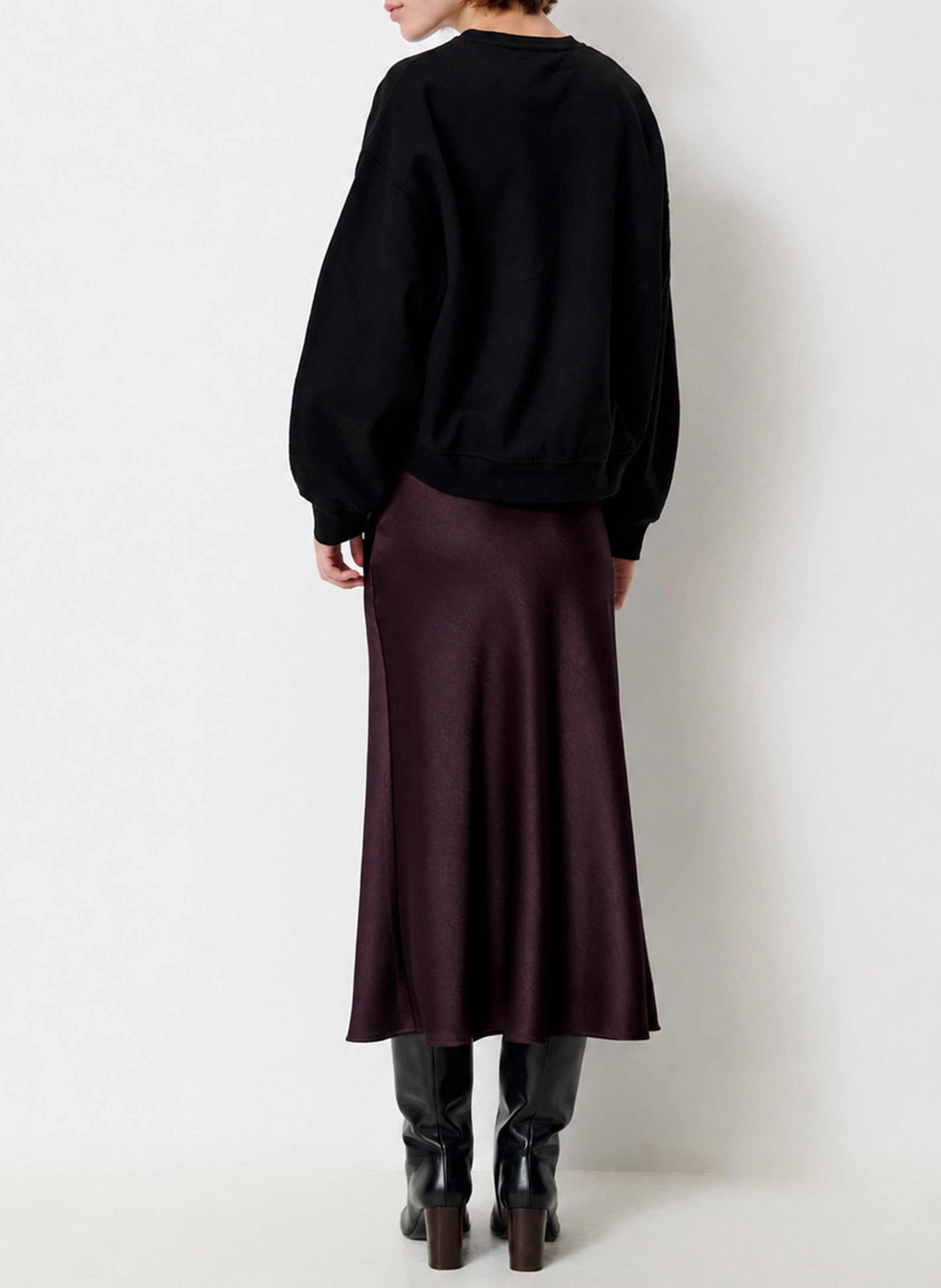 Cotton round-neck sweatshirt SESSUN Black