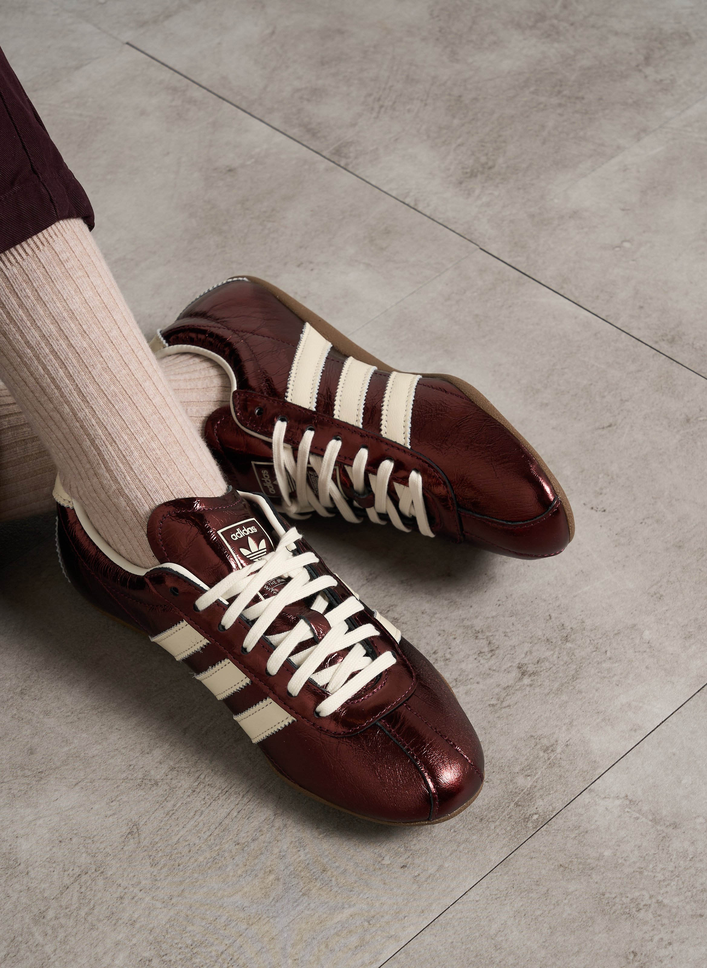 Metallic low-top sneakers ADIDAS Brown