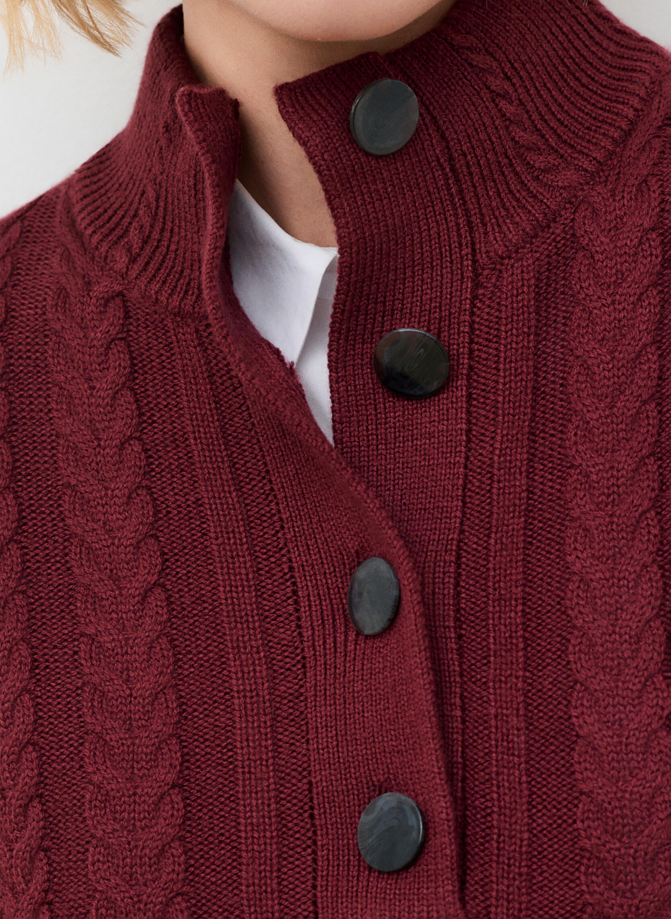 Gerade geschnittener Pullover aus Wollmix CAROLL Rot