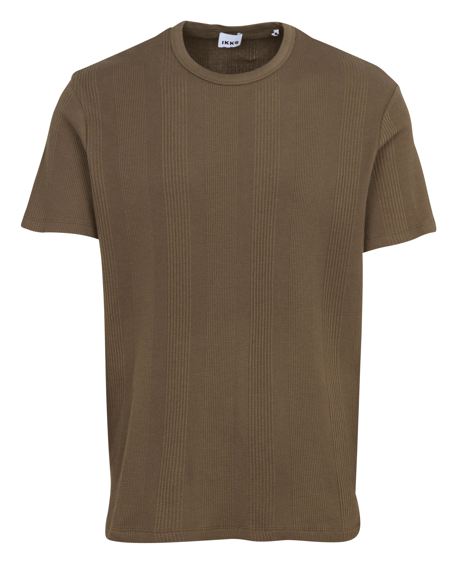 Geripptes, einfarbiges T-Shirt IKKS Khaki