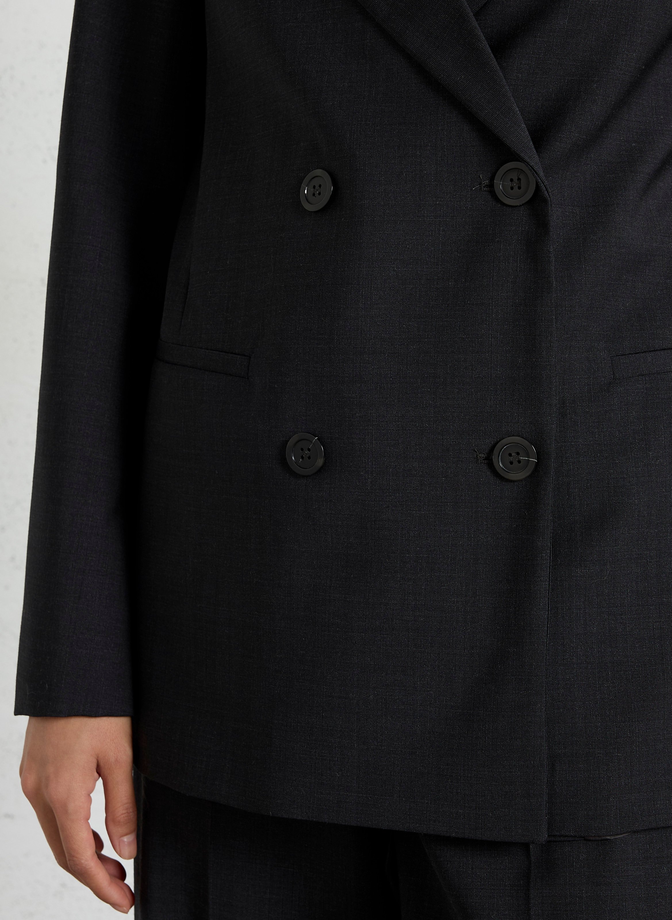 Veste blazer en laine mélangée MOMONI Gris
