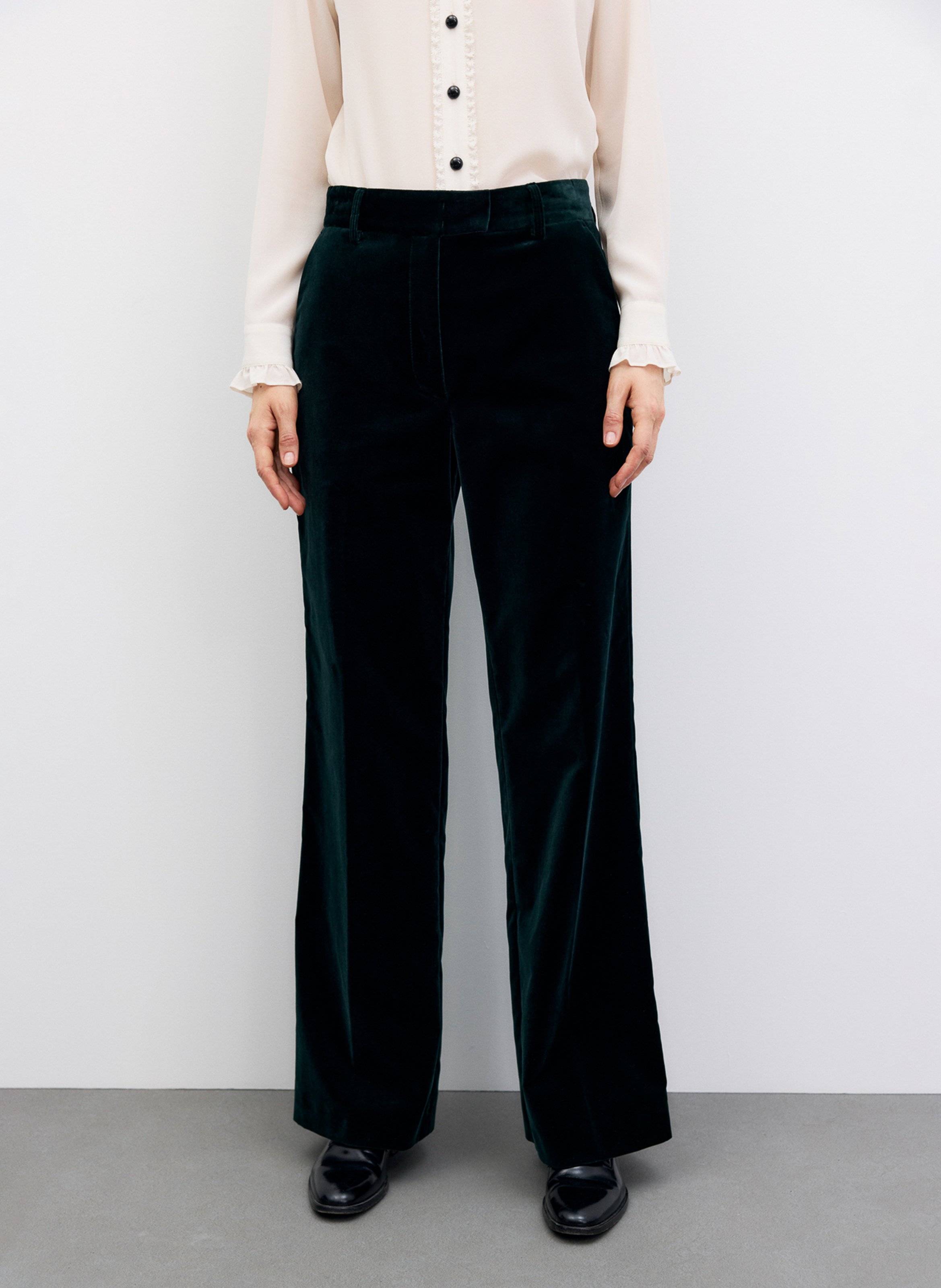 Pantalon tailleur large en velours GERARD DAREL