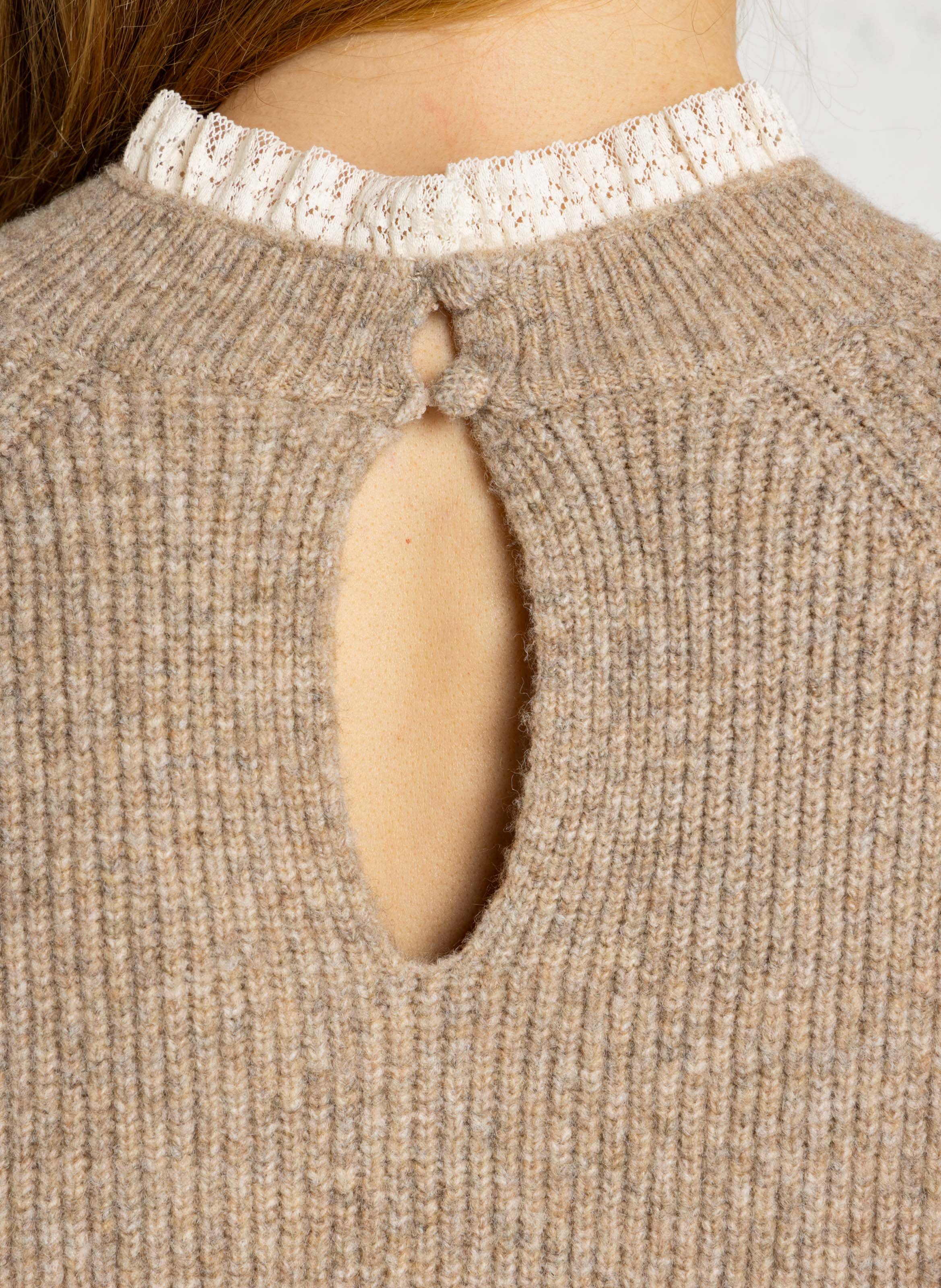 Round-neck sweater | Beige LA PETITE ETOILE Women