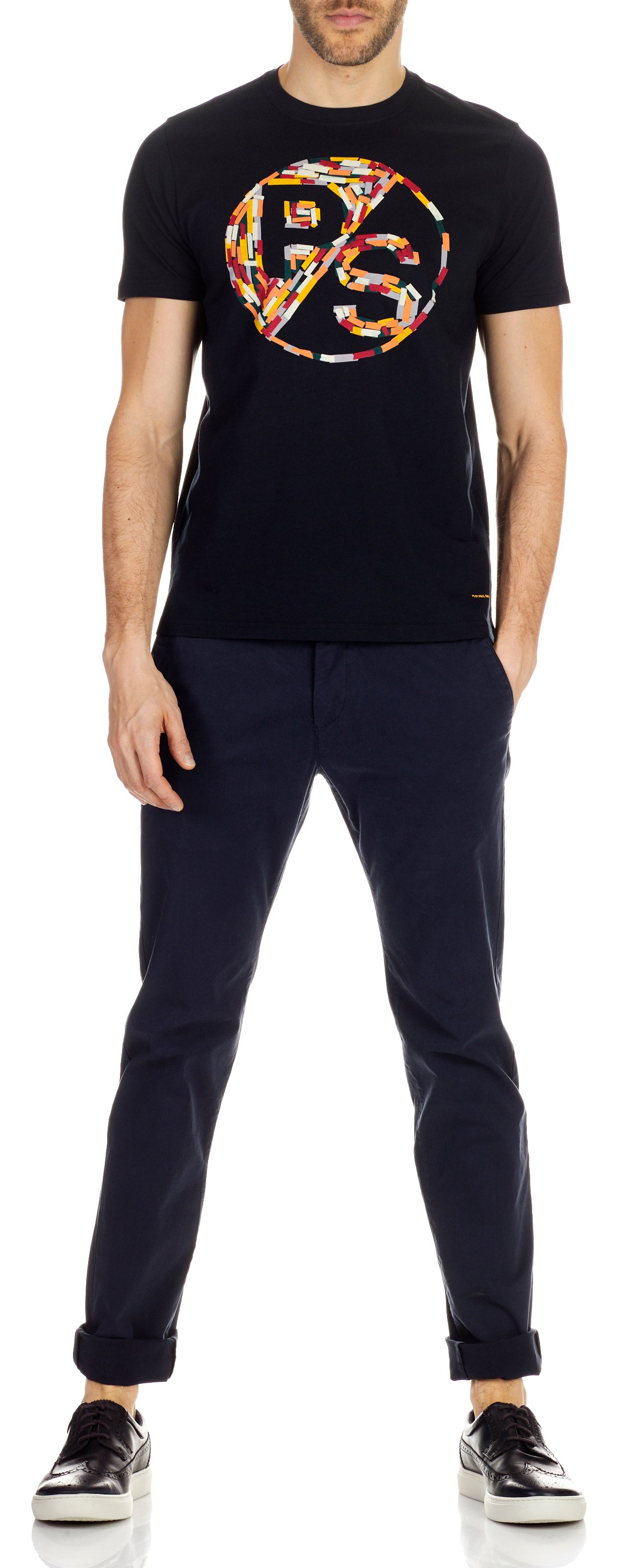 Stretch cotton slim chinos Blue