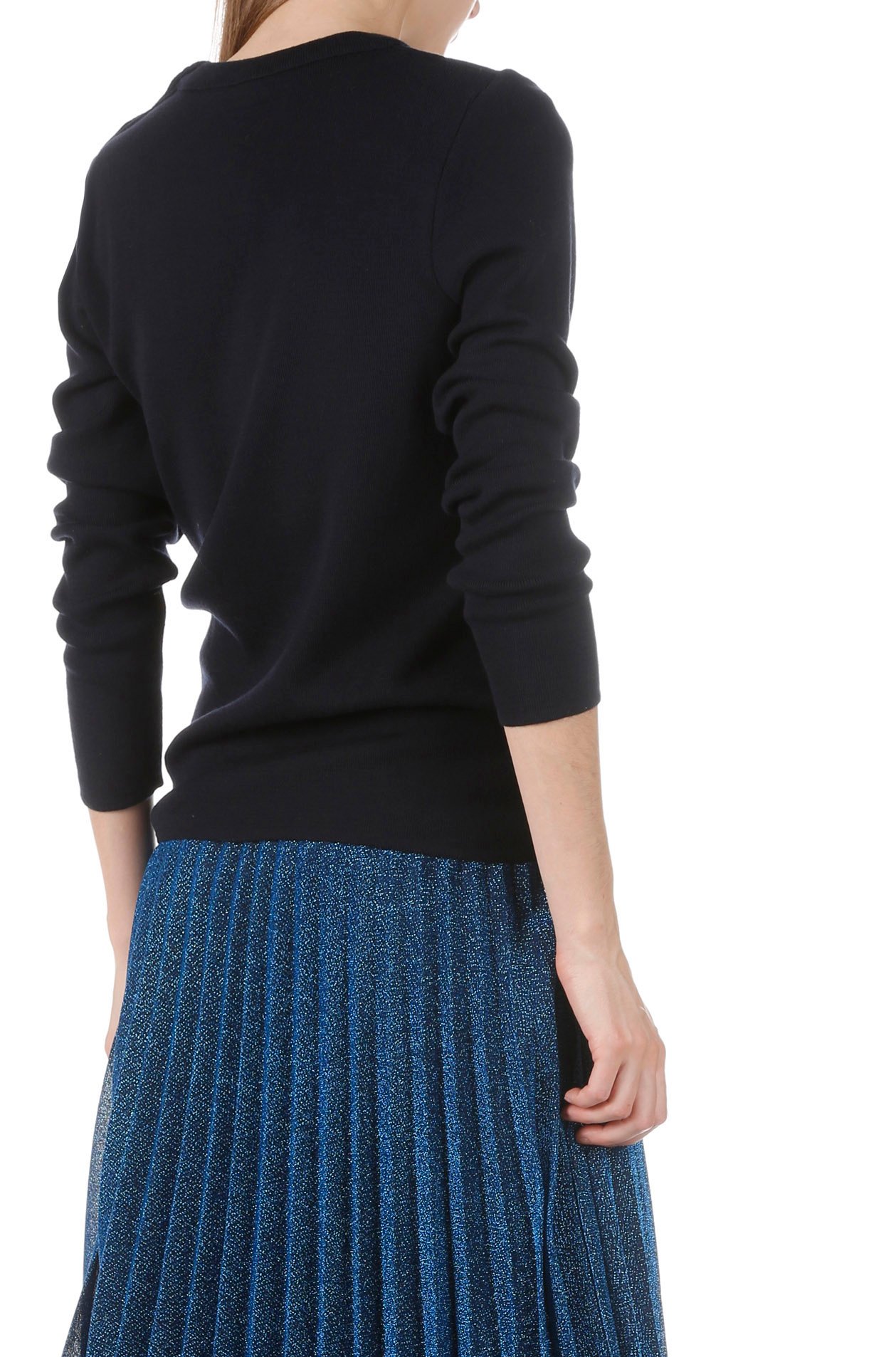 Pull col rond rayé en laine ARMOR LUX Bleu