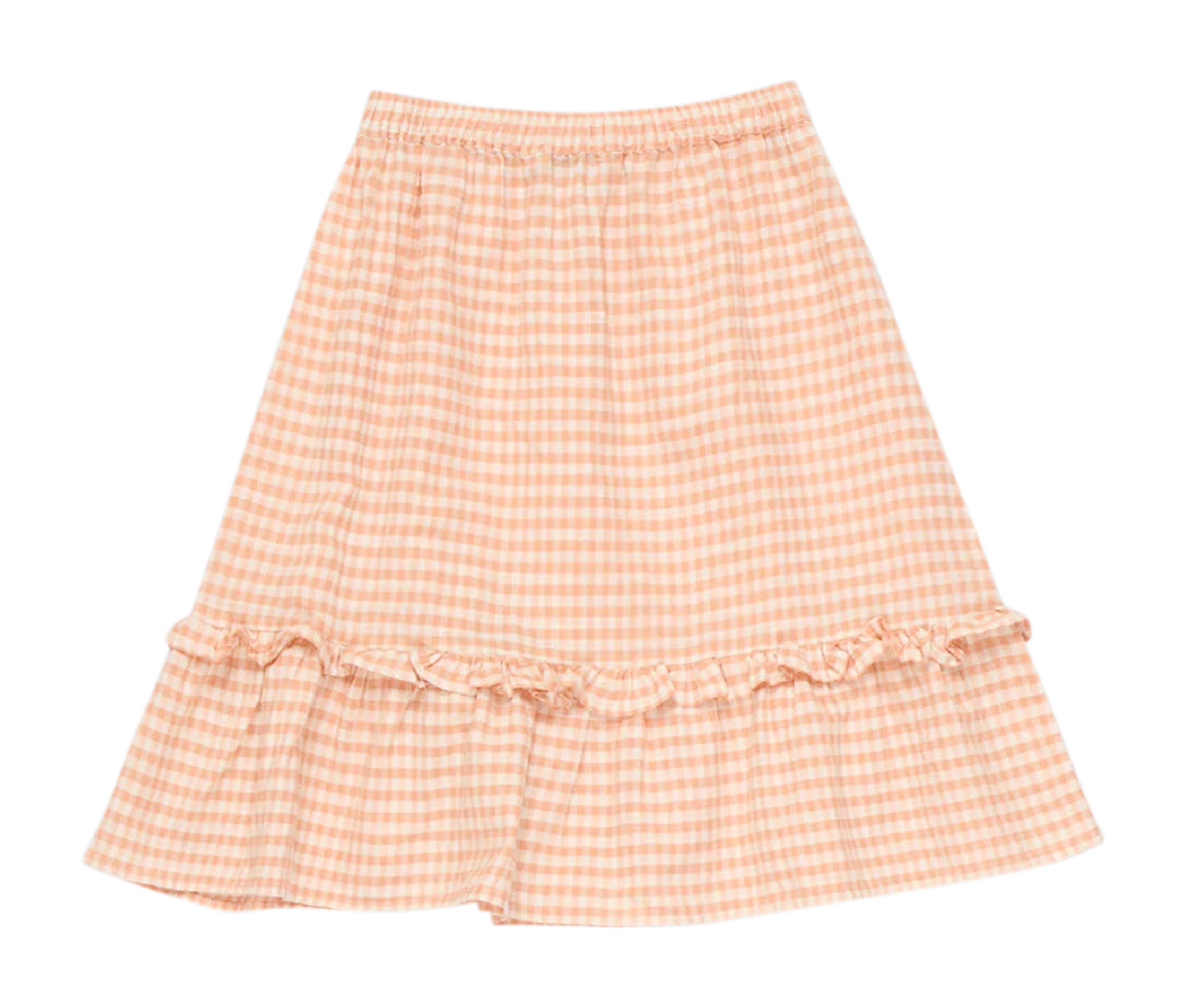 A-line gingham organic cotton midi skirt THE NEW SOCIETY Multicolored