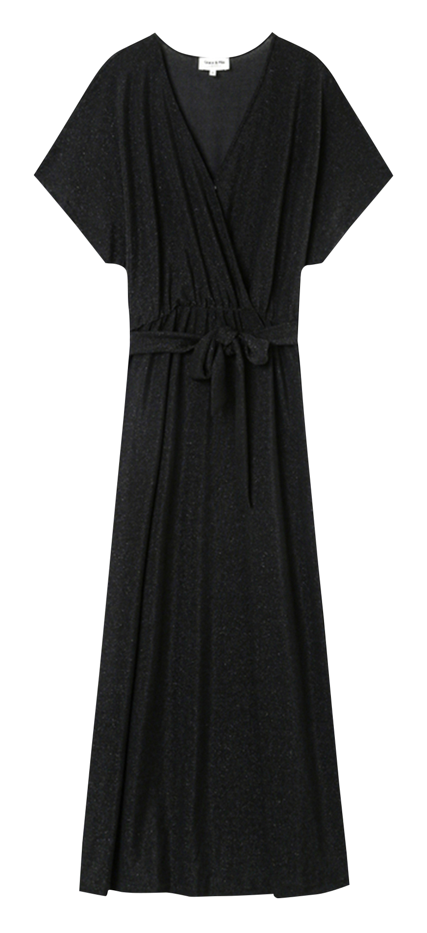 Robe longue col V  GRACE ET MILA Noir