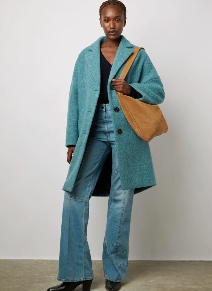 Aqua wool cheap coat