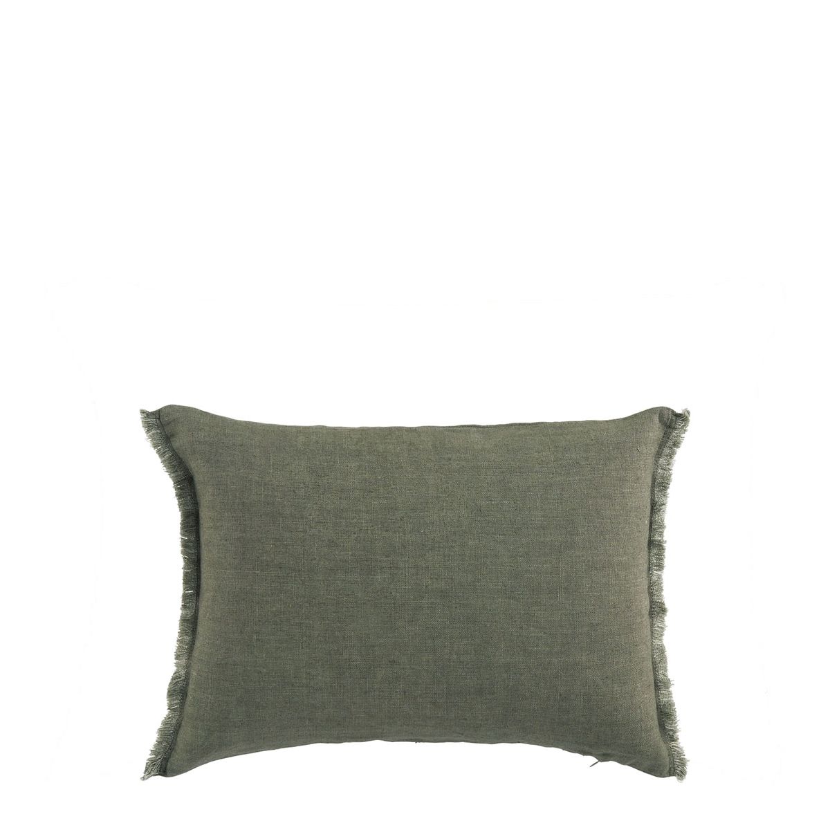 Chloé washed linen cushion cover - Celadon - 50 x 50 cm BLANC D'IVOIRE Green