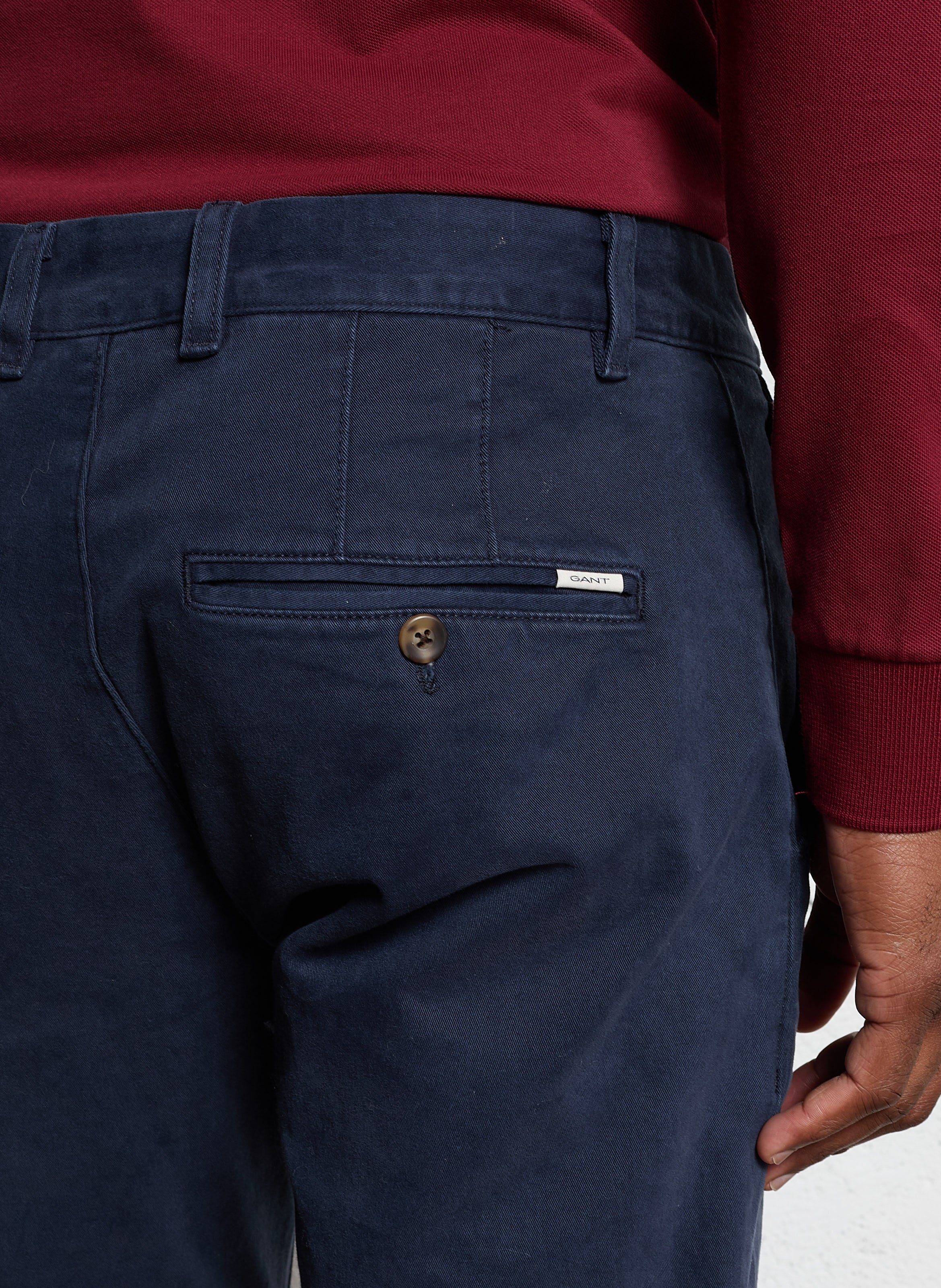 Hose aus Baumwoll-Mix, Slim Fit GANT Blau