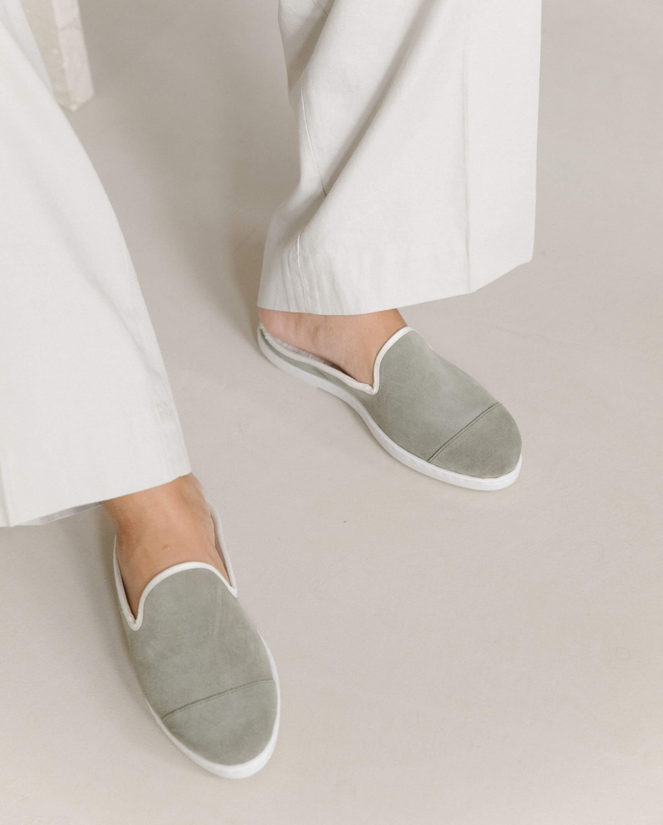 Women's leather mule, light khaki ANGARDE Khaki