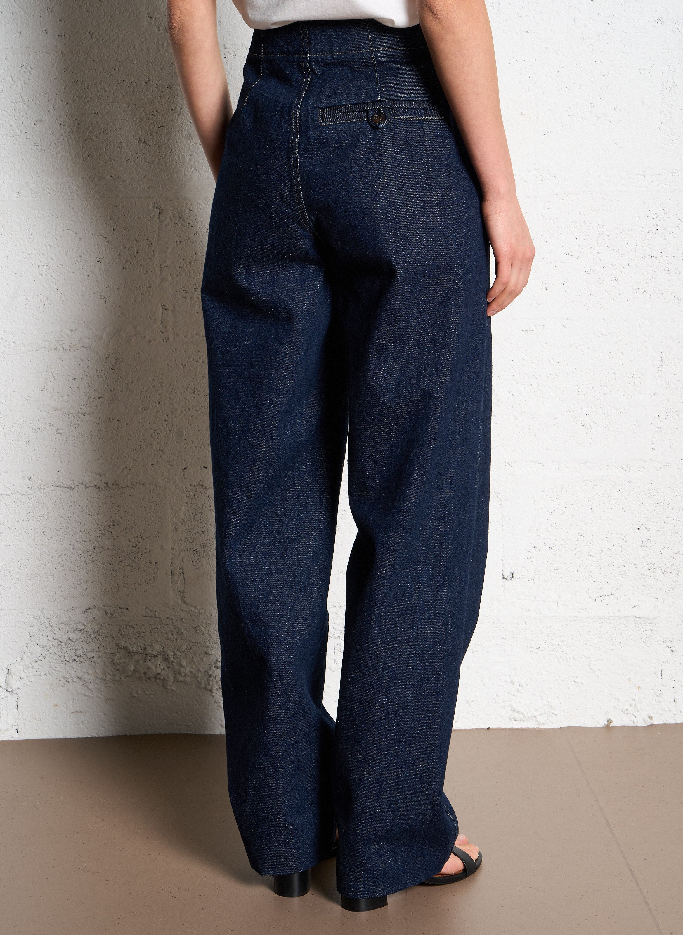 Jean large en coton bio SOEUR Bleu