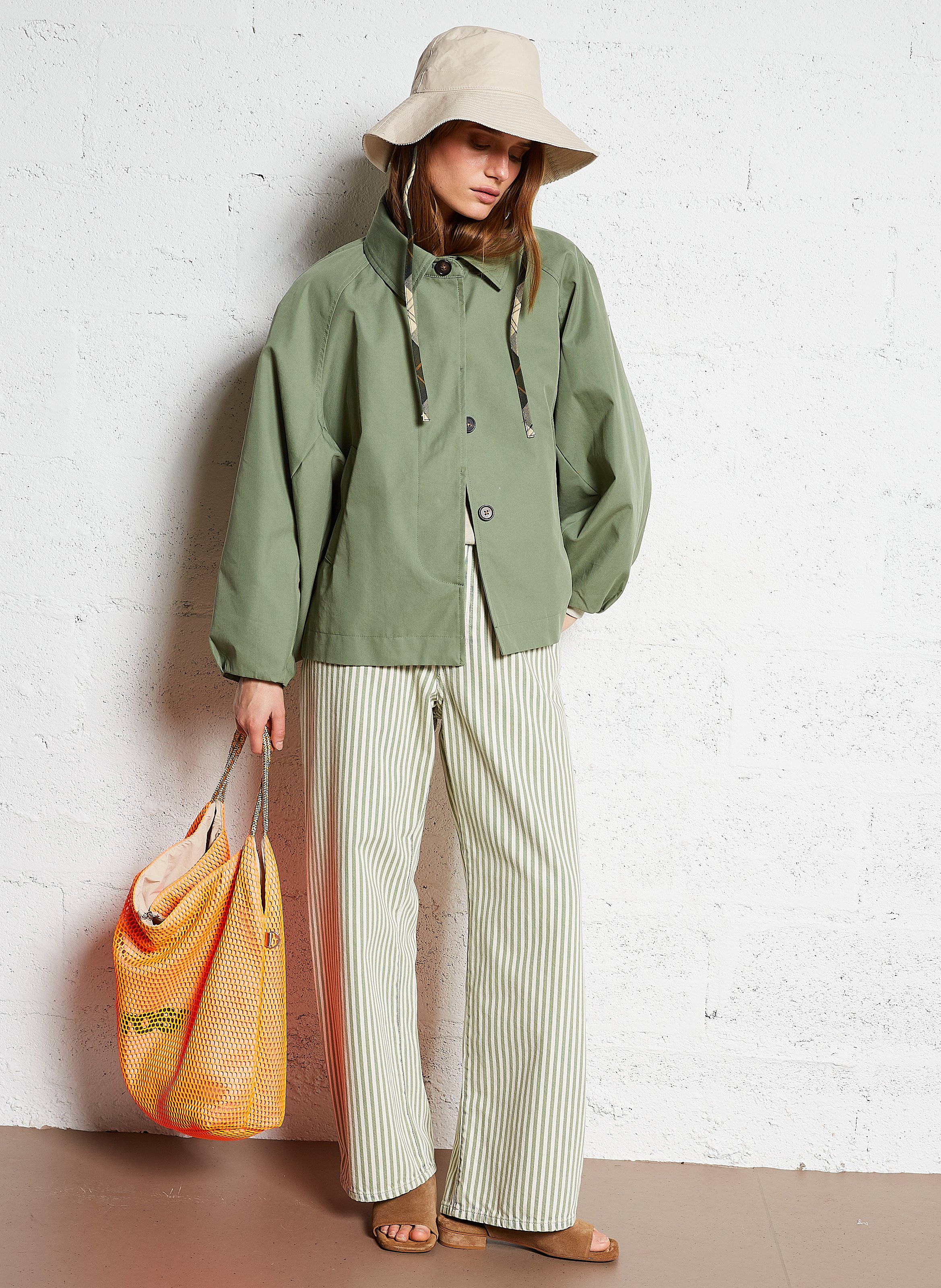 Wide striped cotton jeans BELLEROSE Blue