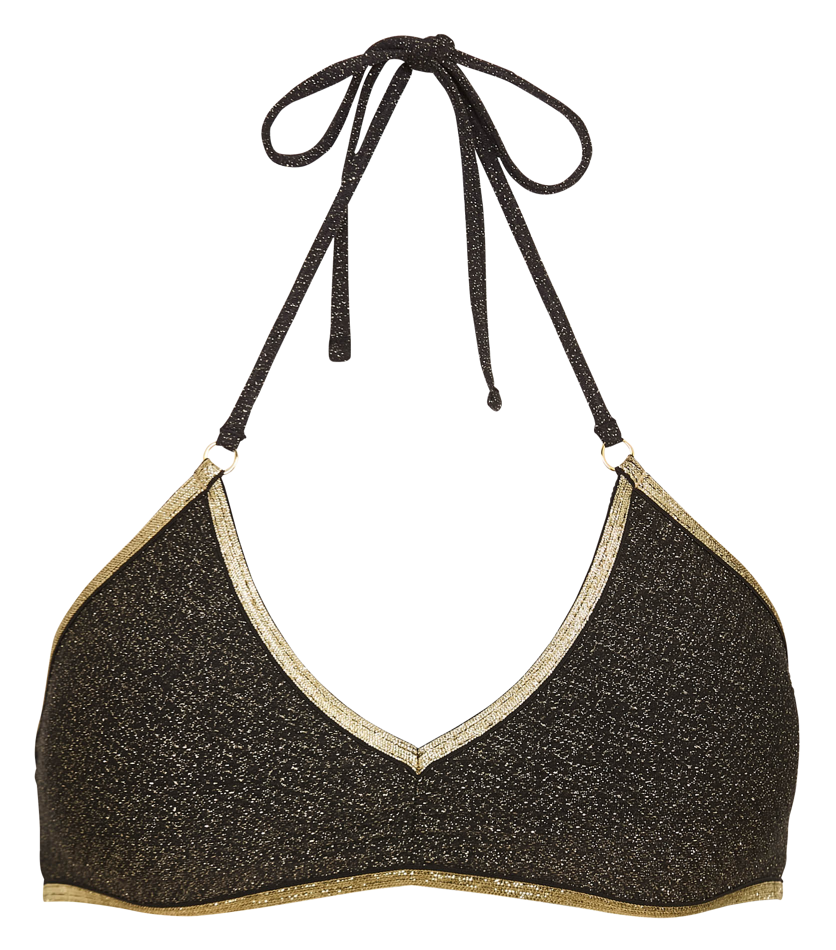Glittery bikini top LA NOUVELLE Black