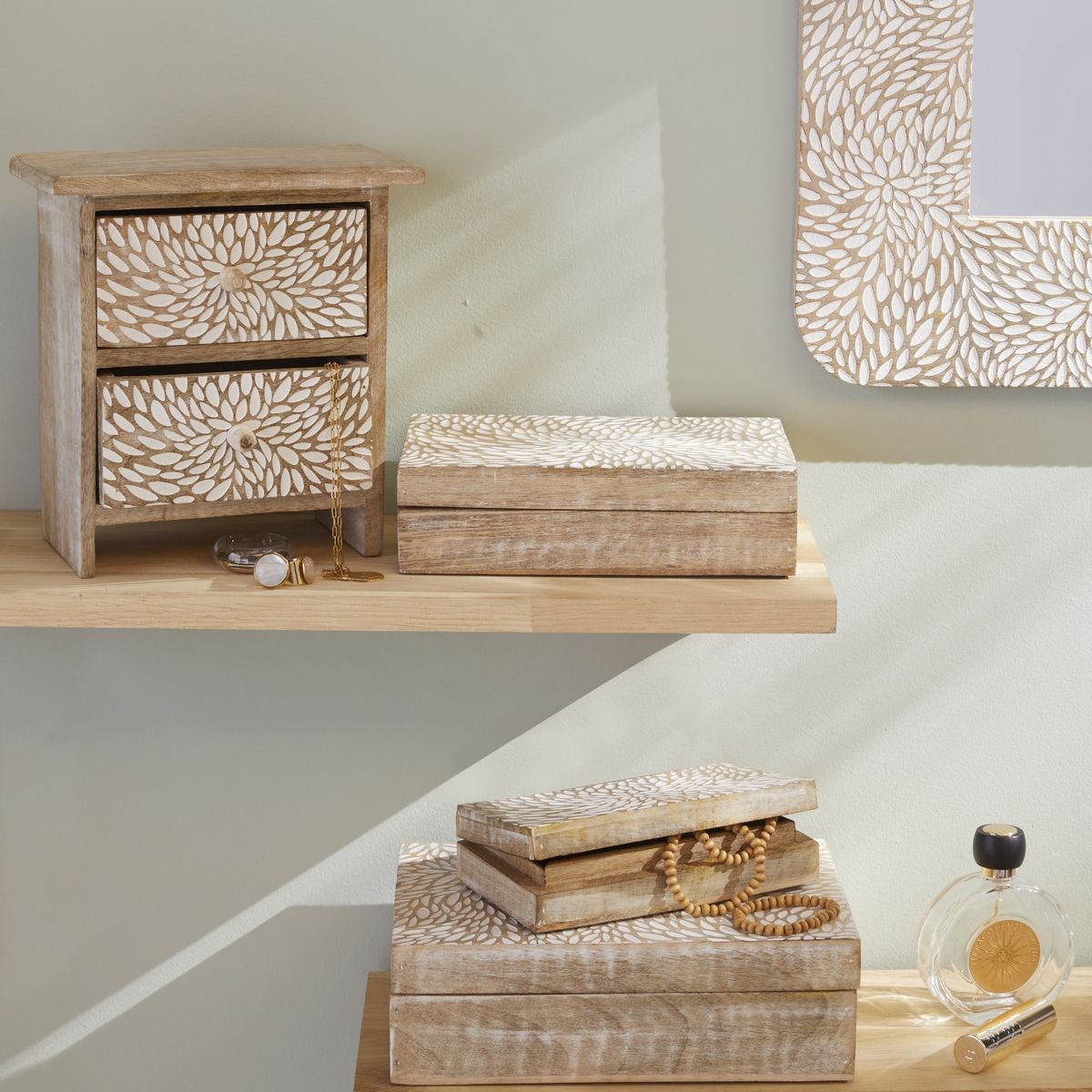 Wooden storage FACTORY Beige