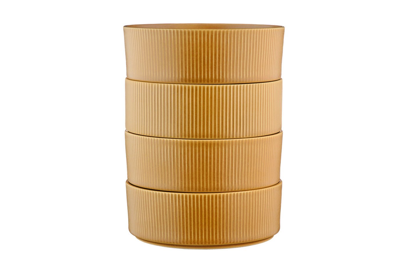 Scandi bowl ø16.5cm - 4 pieces - ochre BJORN Yellow