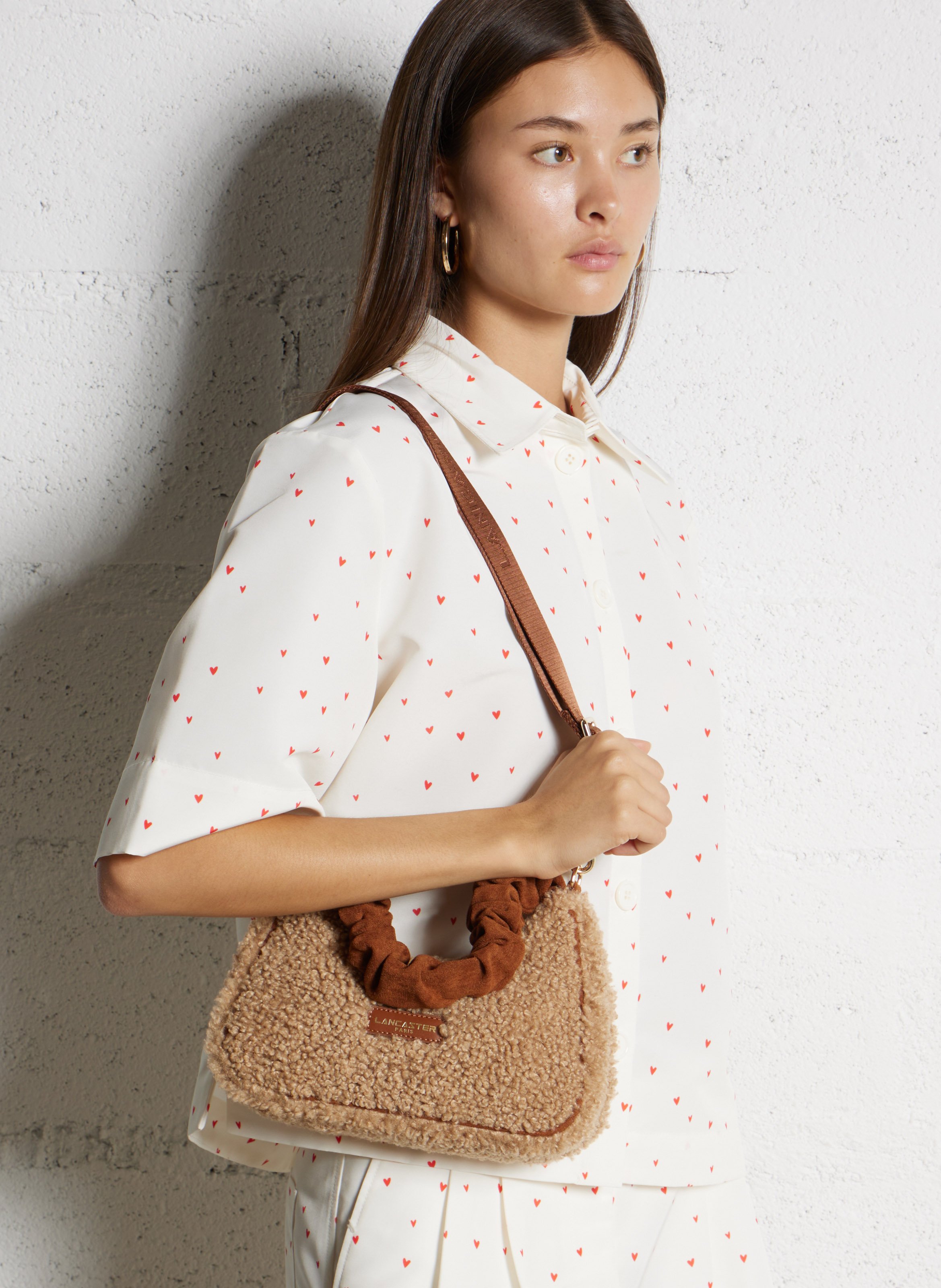 Gevoerde schoudertas LANCASTER PARIS Bruin