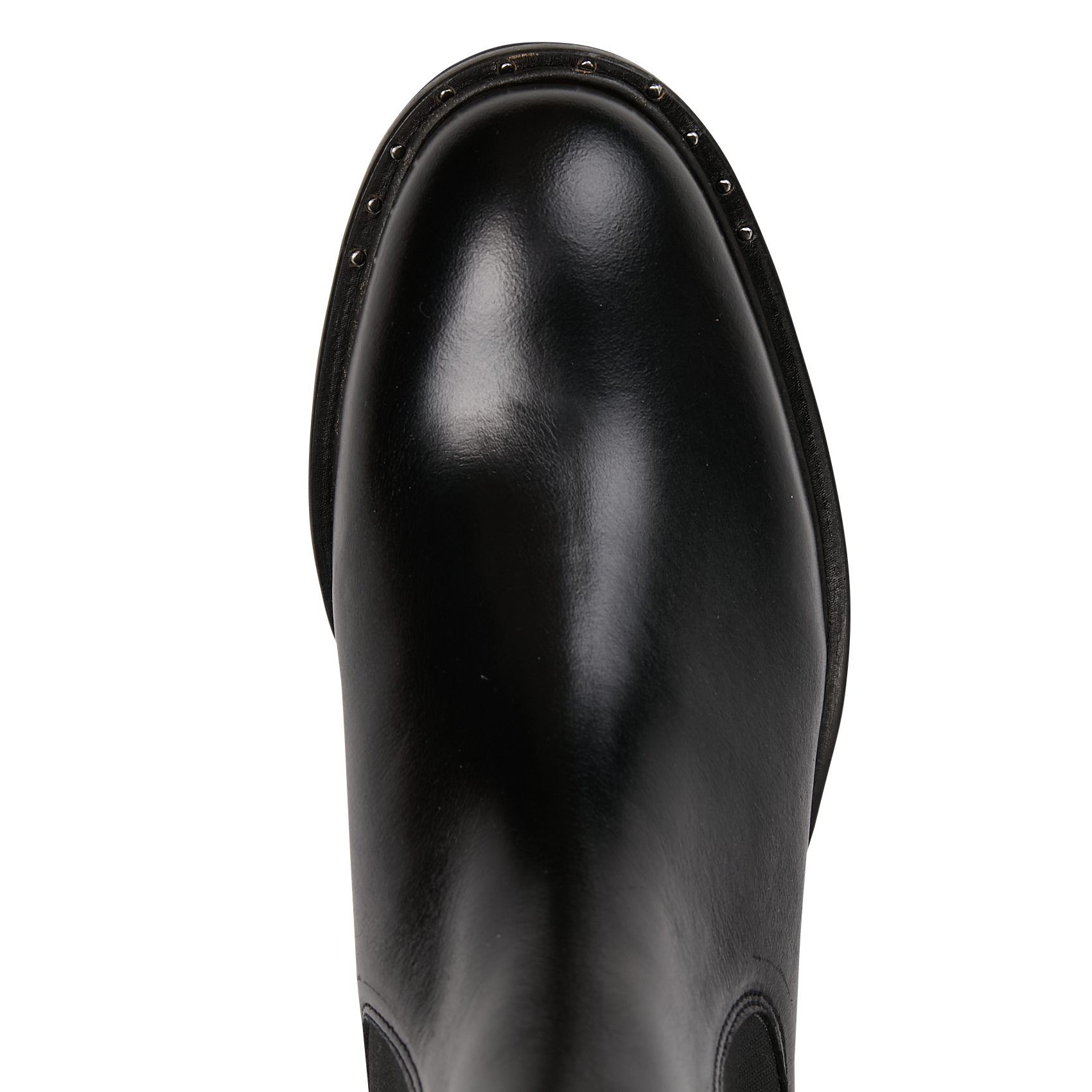 Effen leren enkellaarzen met textuur MAISON TOUFET Zwart