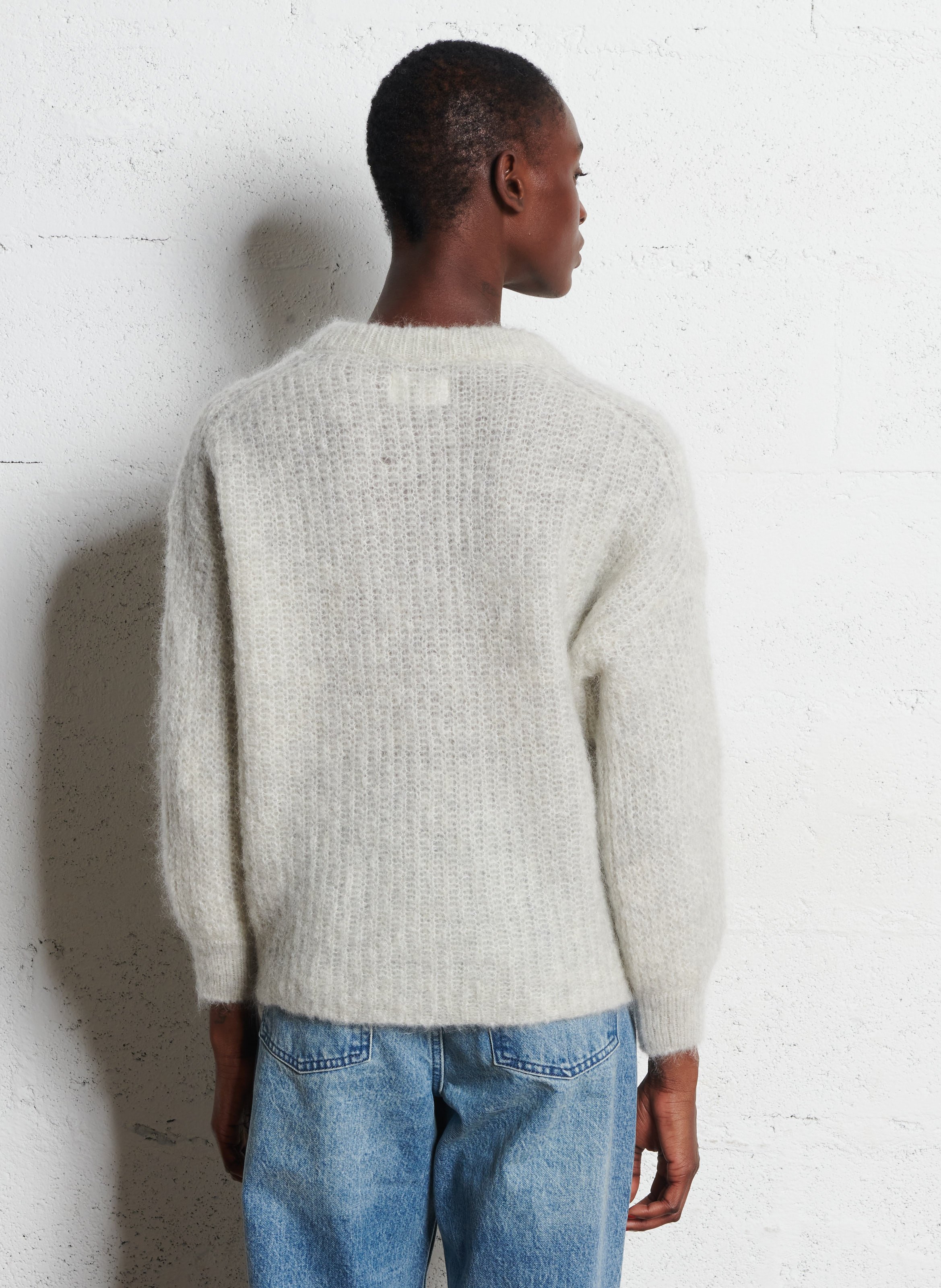 Rundhalsausschnitt-Pullover aus Wollmischung DES PETITS HAUTS Grau