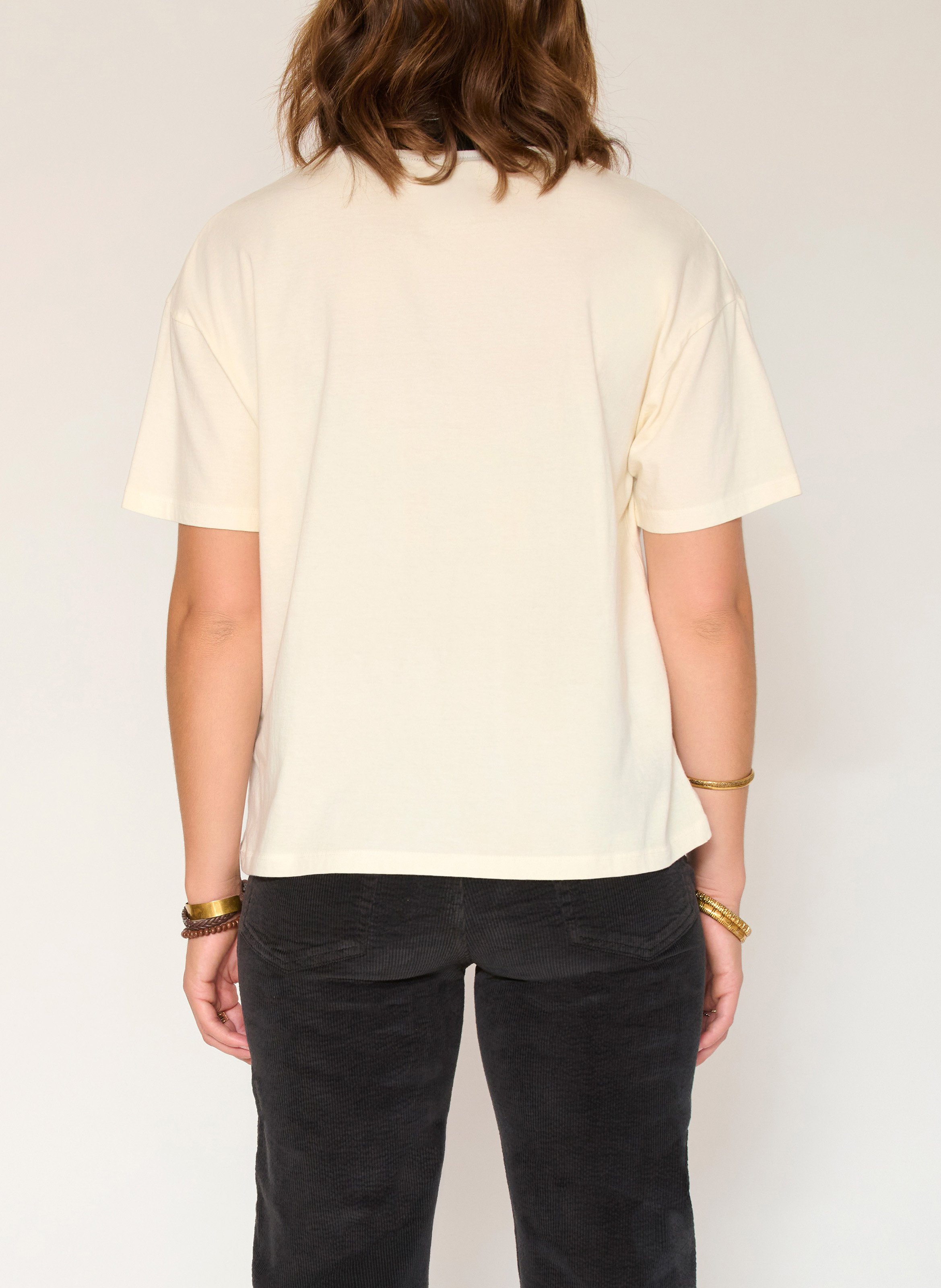 Tee-shirt oversize col rond en coton MKT Beige