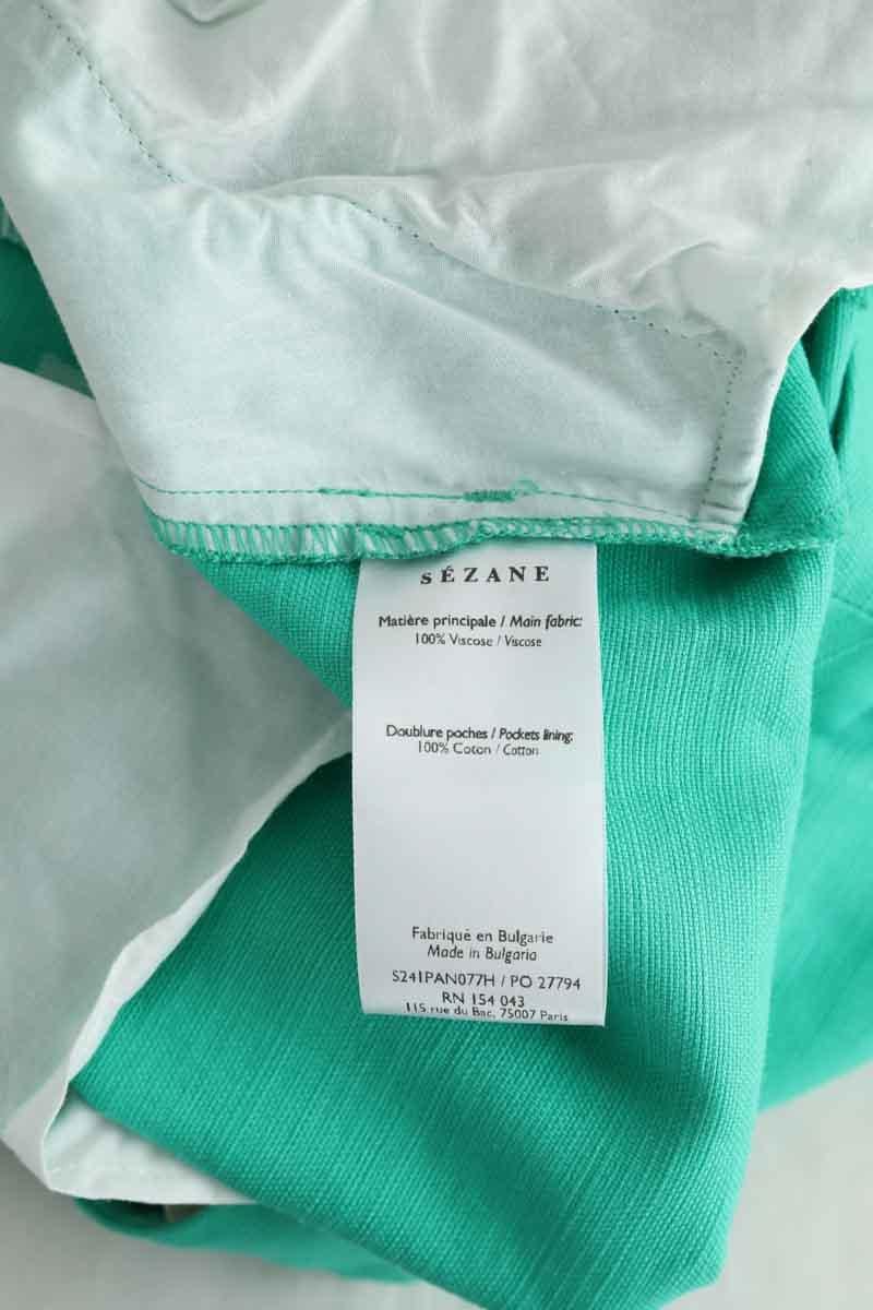 Wide cotton trousers  SEZANE - Seconde main Green
