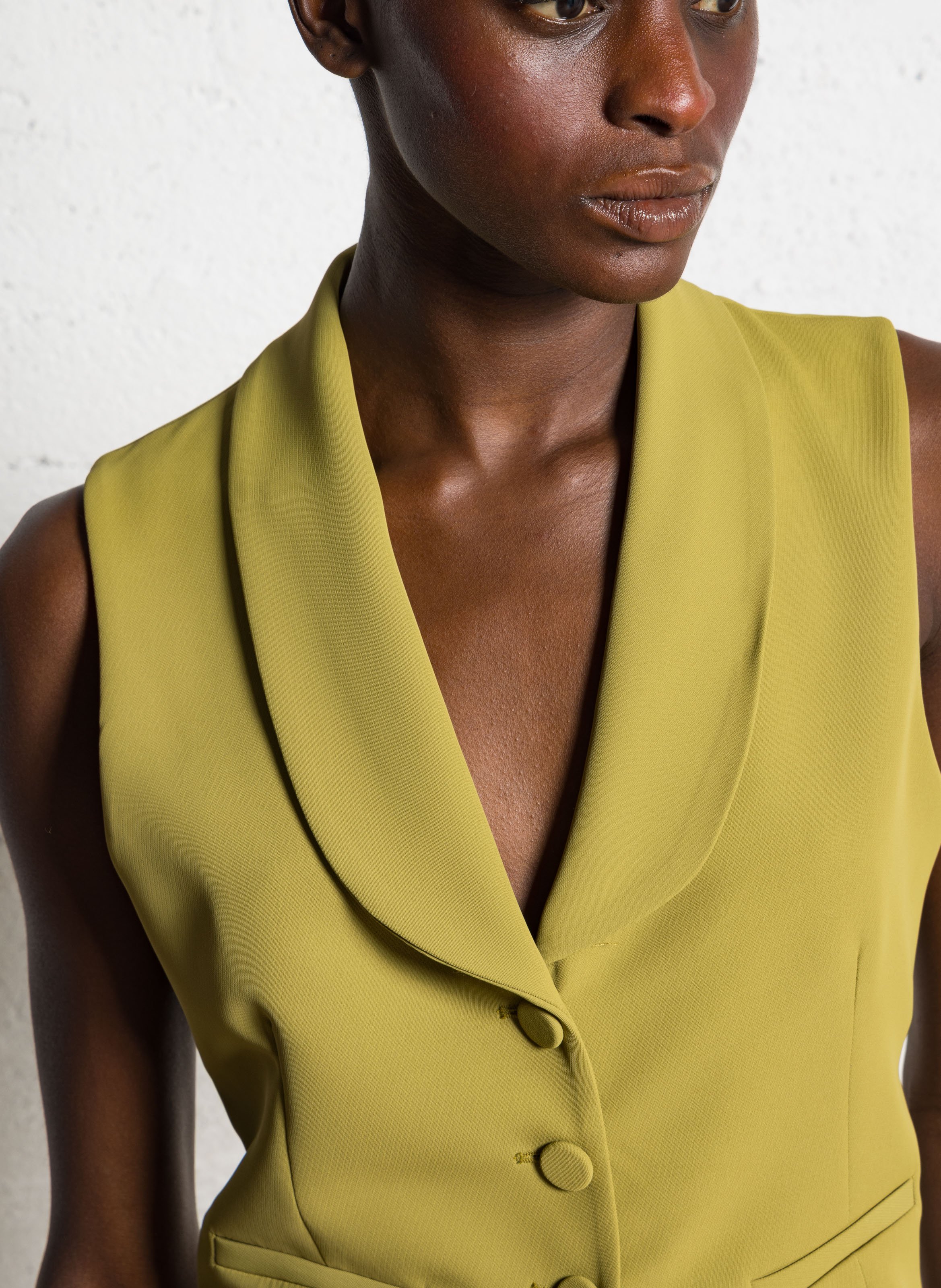 Cardigan with tailored collar IMPERIAL Yellow